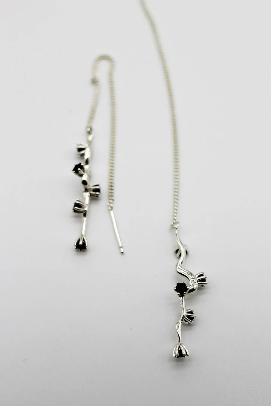Wobbly Thread Earrings - STERLING SILVER
