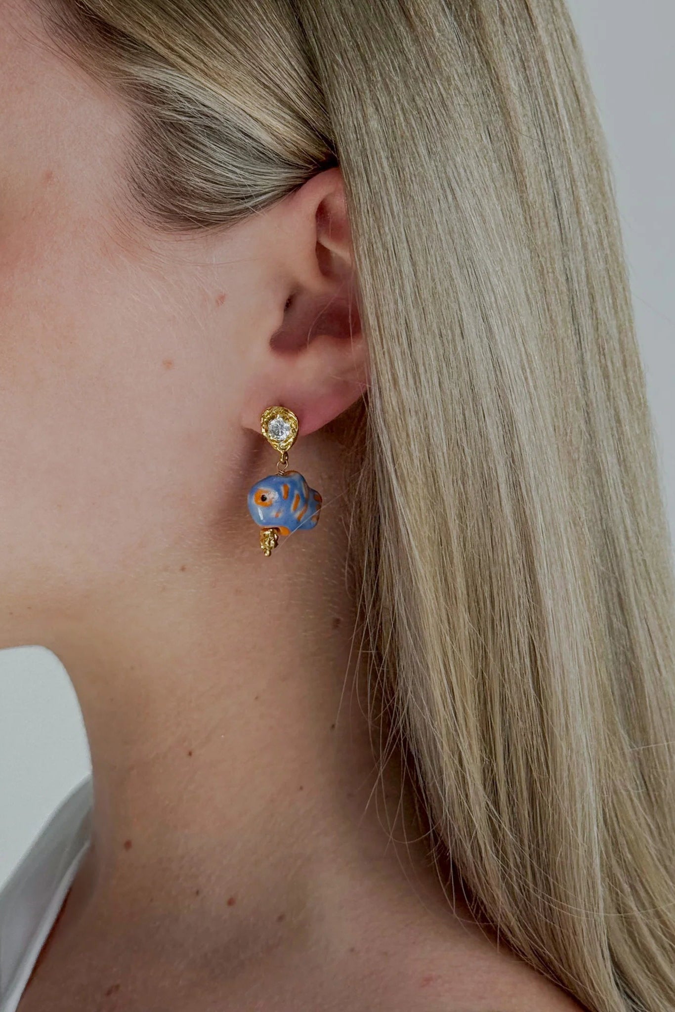 Azurefin Earrings - Blue