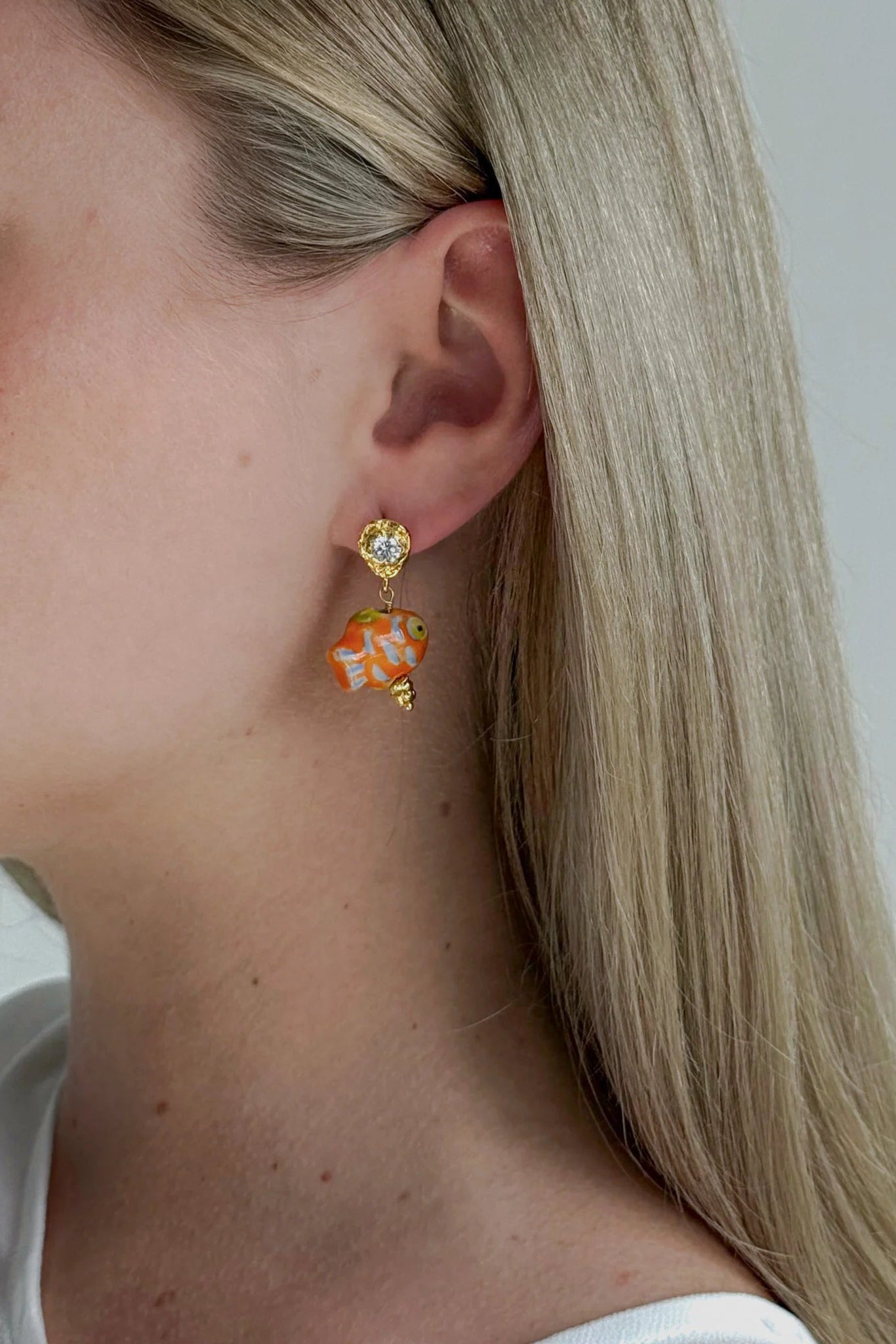 Azurefin Earrings - Orange