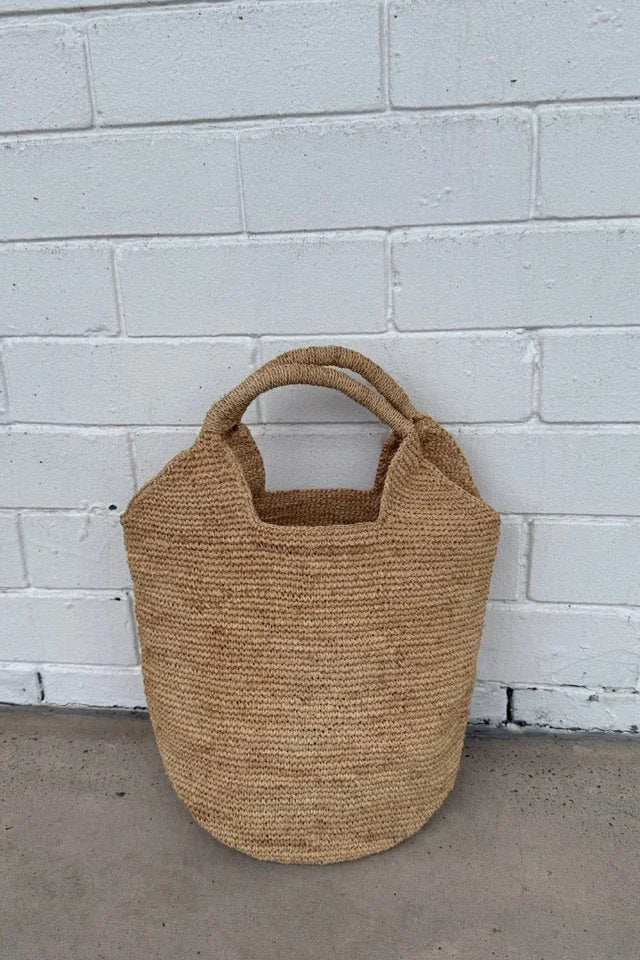 Raffia Bucket Bag