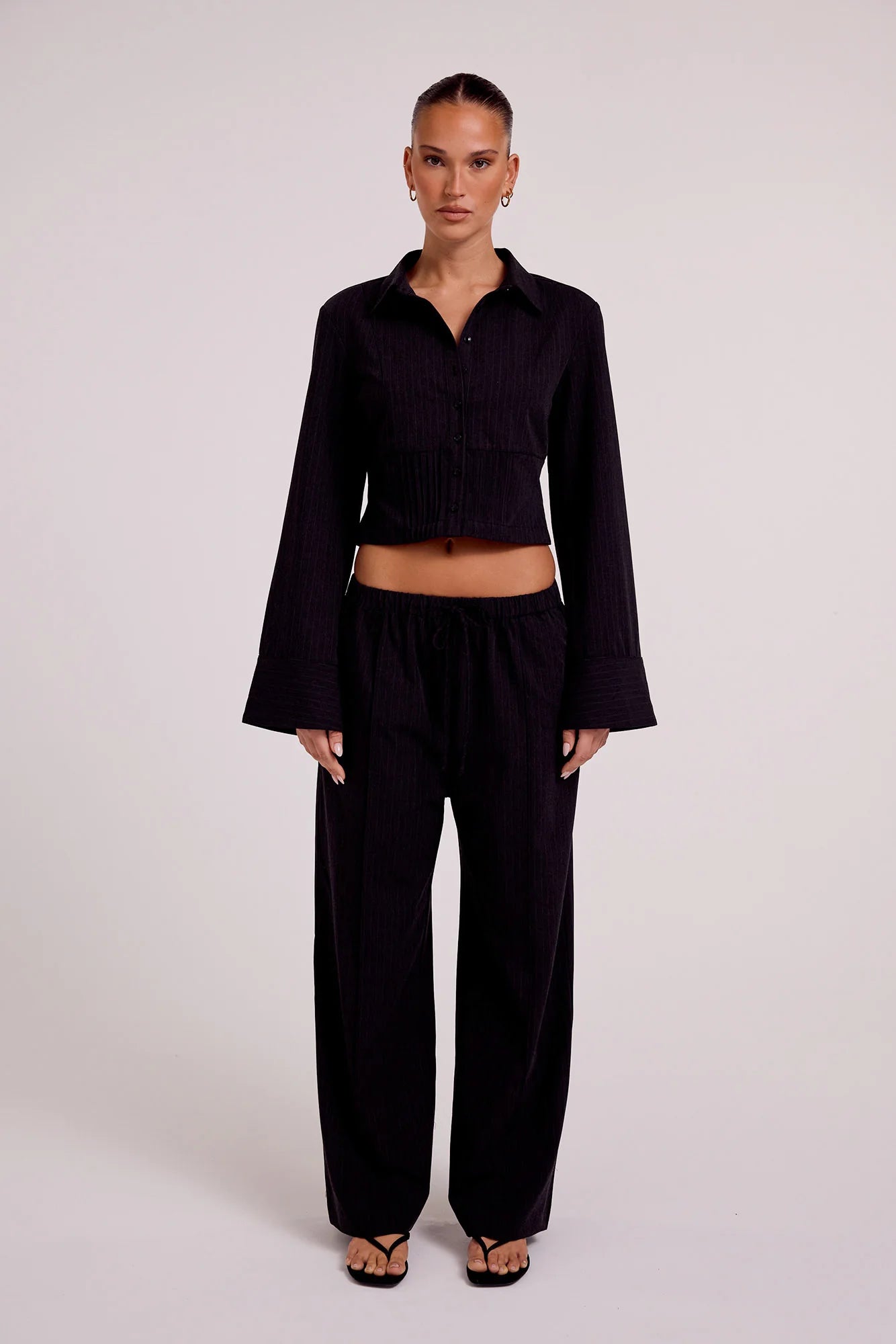 CECILY PANT NOIR PINSTRIPE