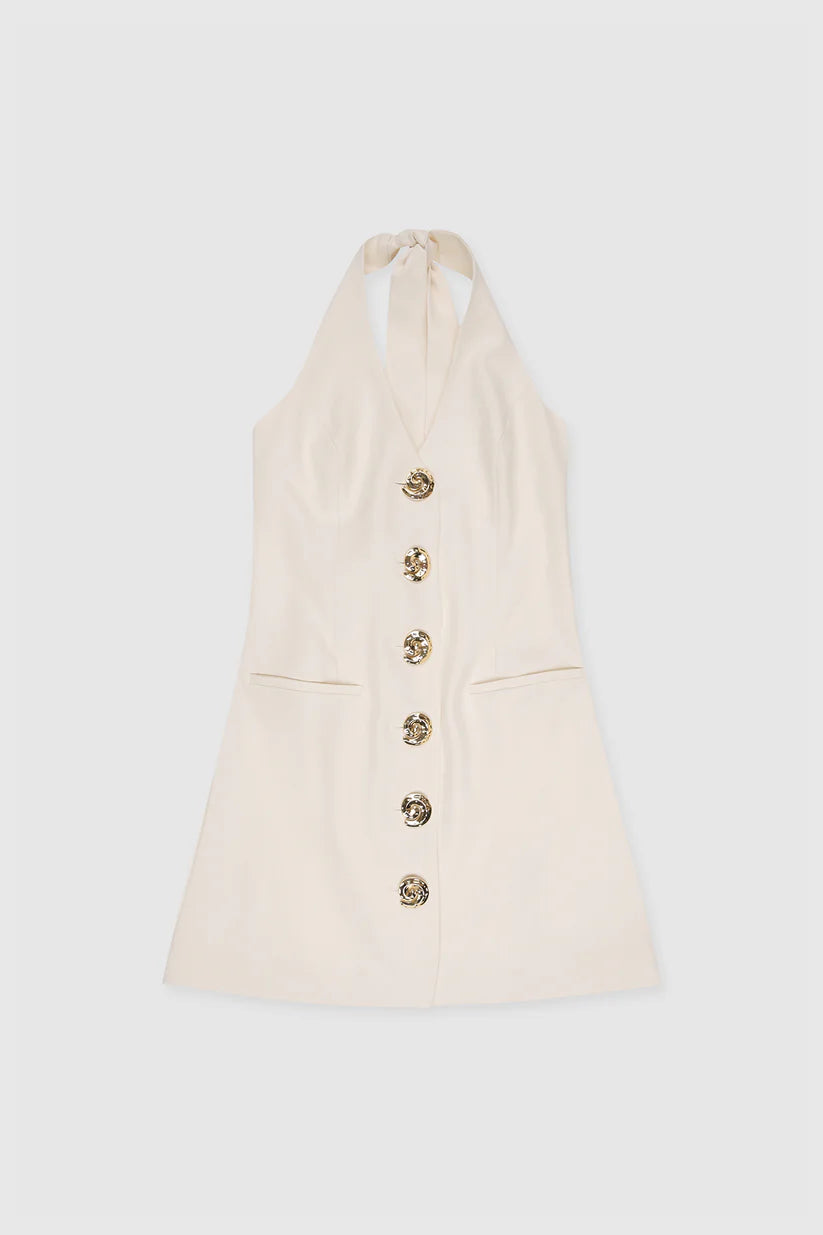 IRIDA VEST DRESS - IVORY