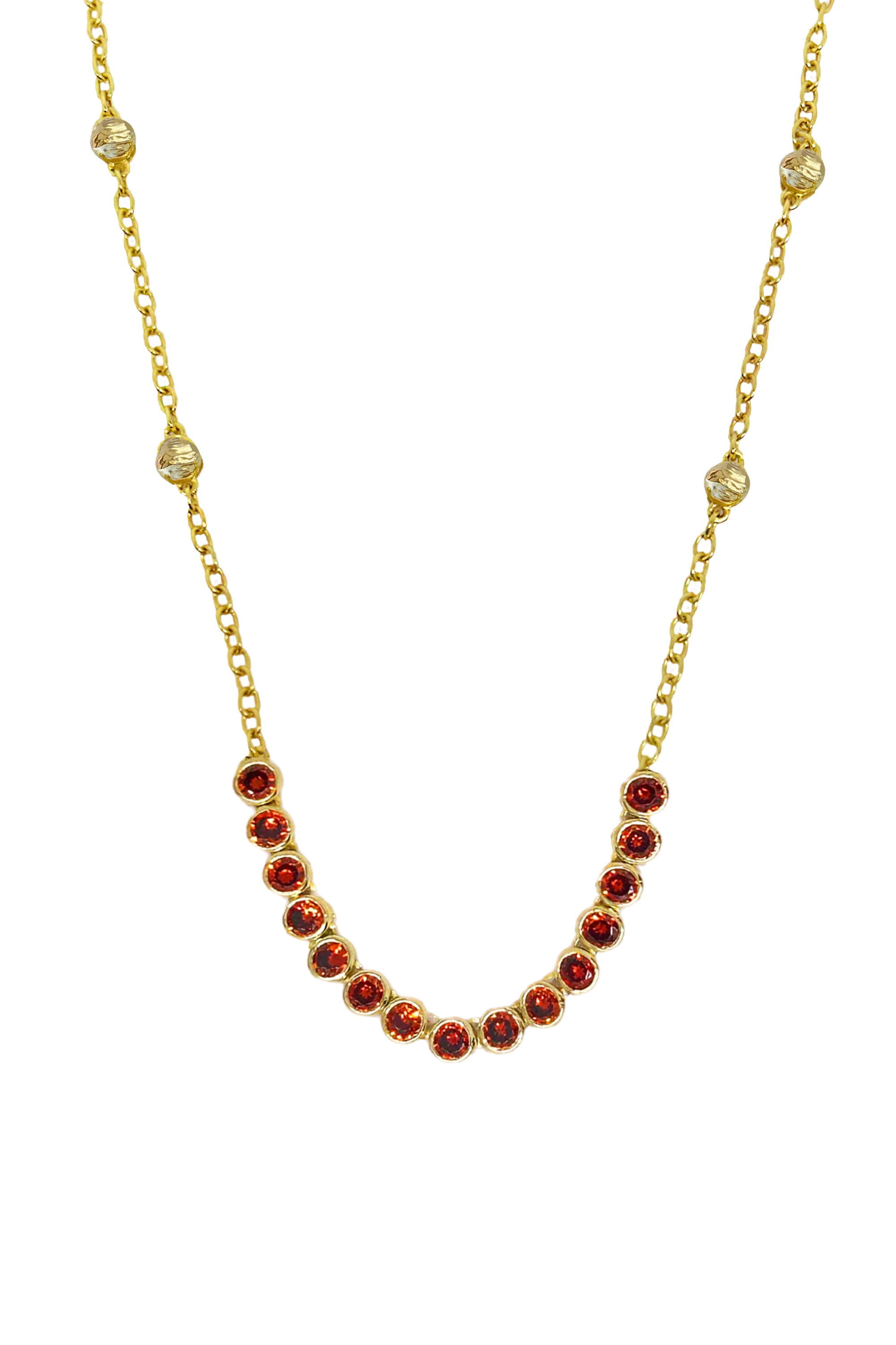 IVY Necklace - Garnet CZ