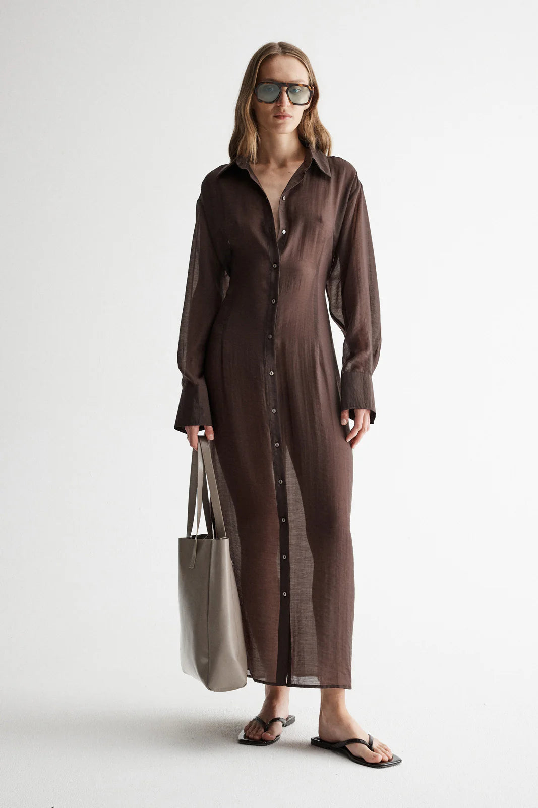 Bodhi Shirt Dress  - Chocolate