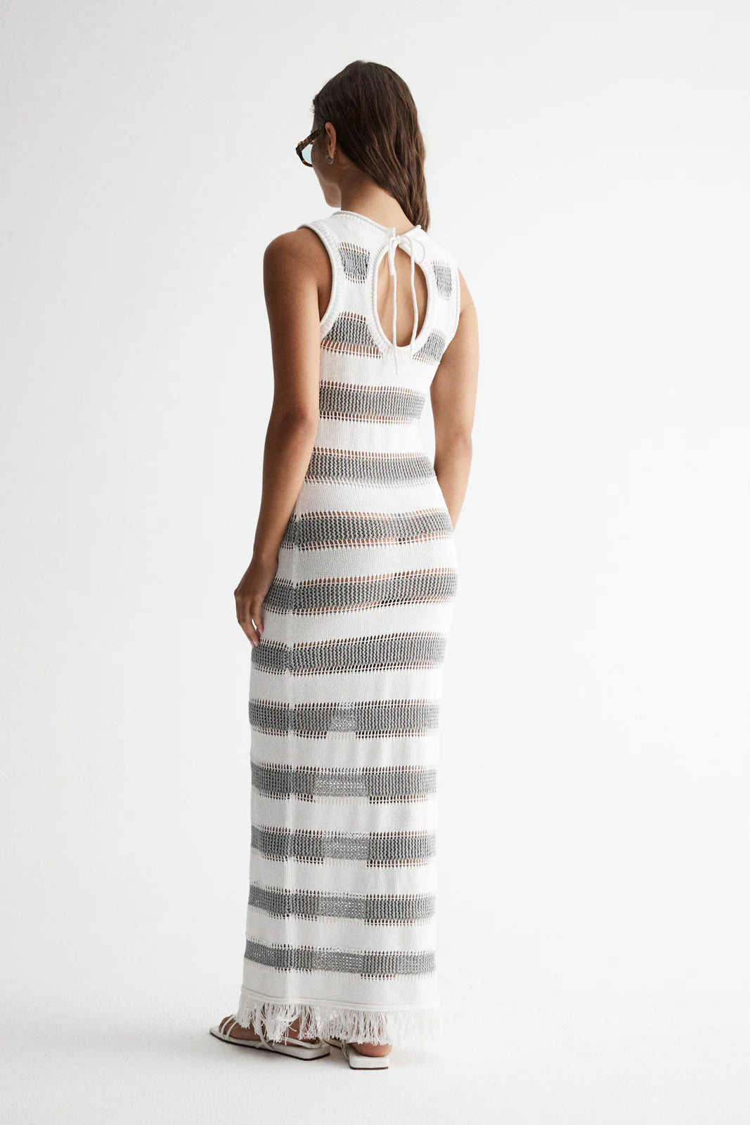 Malibu Crochet Dress - Blue Stripe