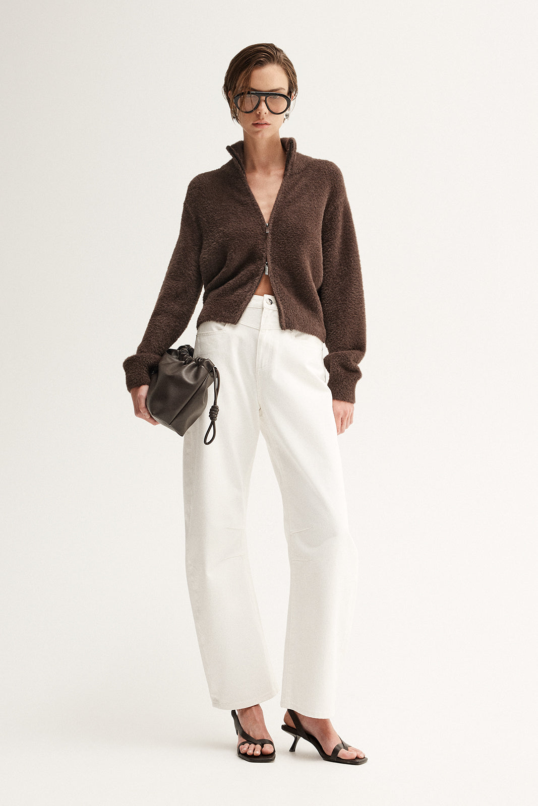 Leon Knit Cardigan - Chocolate