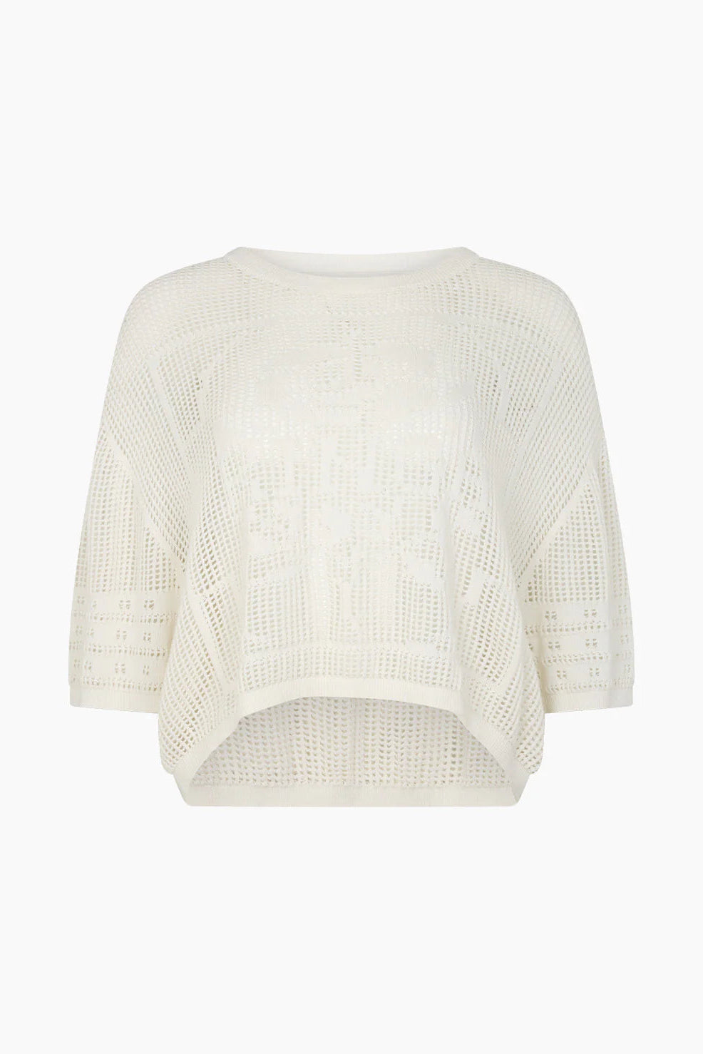Rosa Crochet Banya Oversized Tee - White