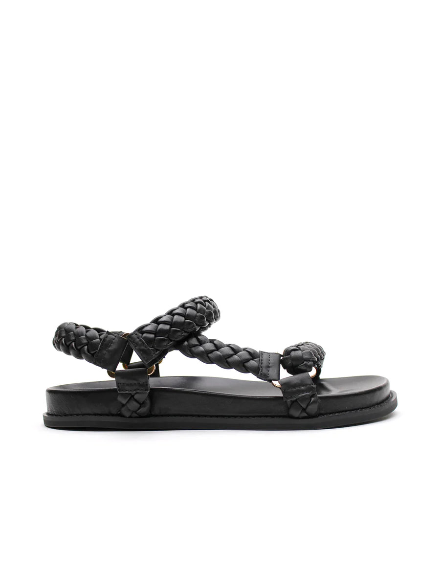 Elke Braided Sandal - Black