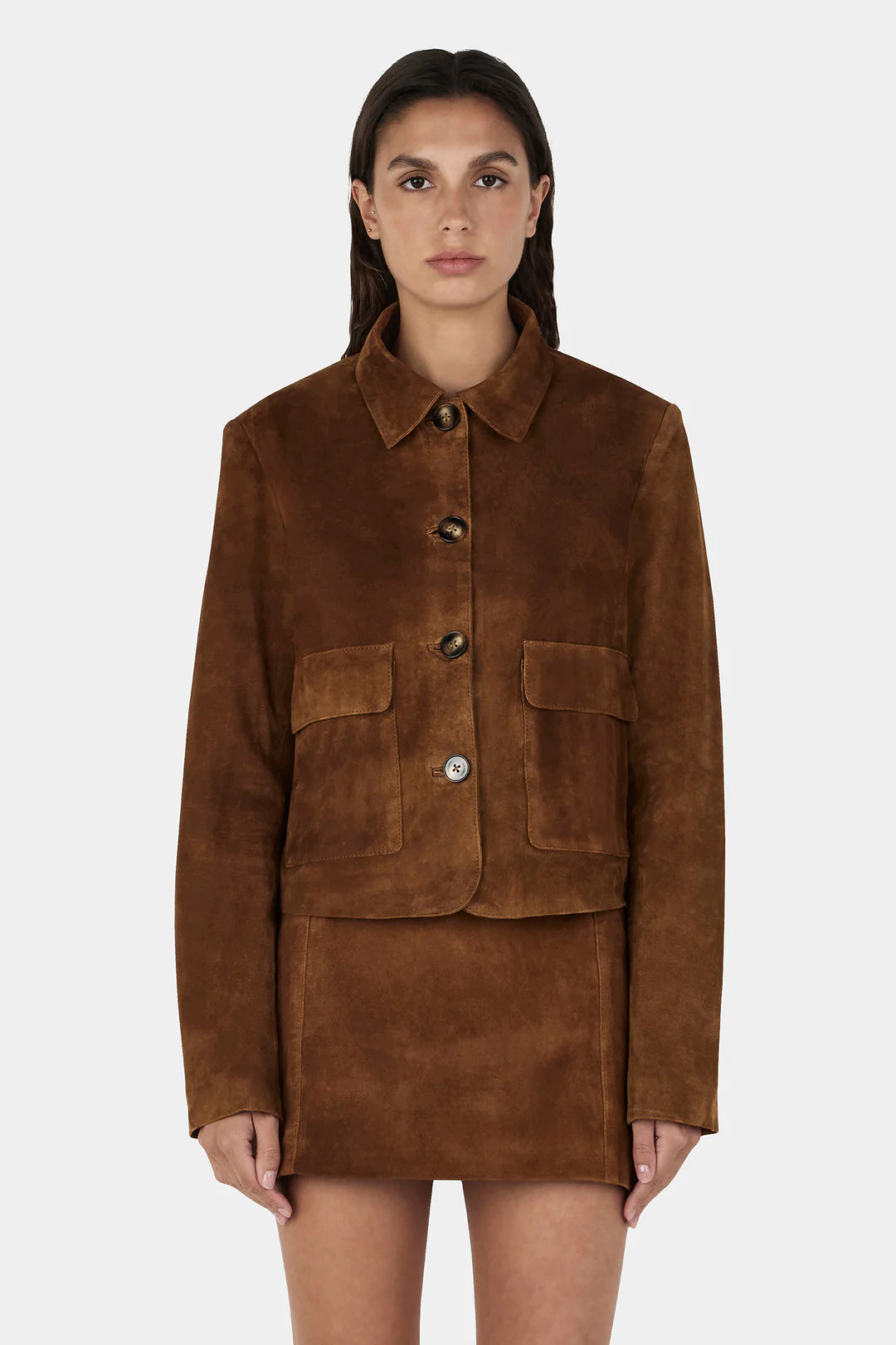 Logan Suede Coat - Tan Suede