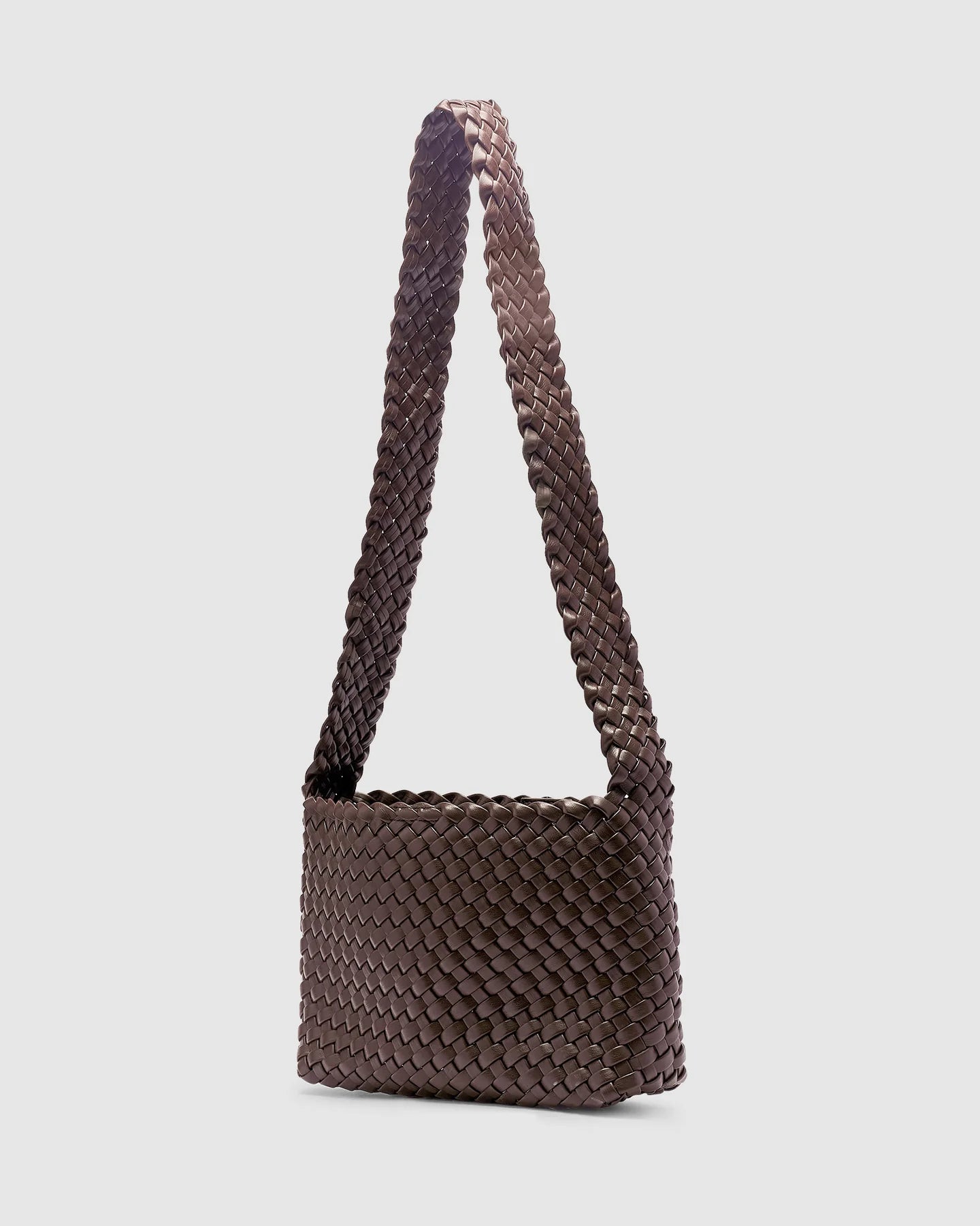 LUCA WOVEN CROSSBODY - CHOCOLATE