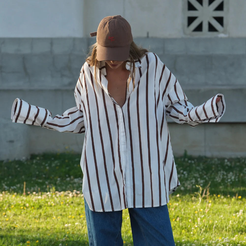 EMBROIDERED CAP -BROWN