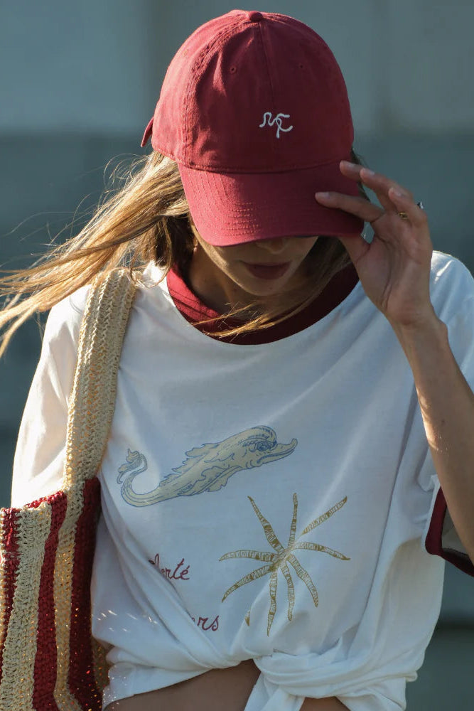 EMBROIDERED CAP - RED