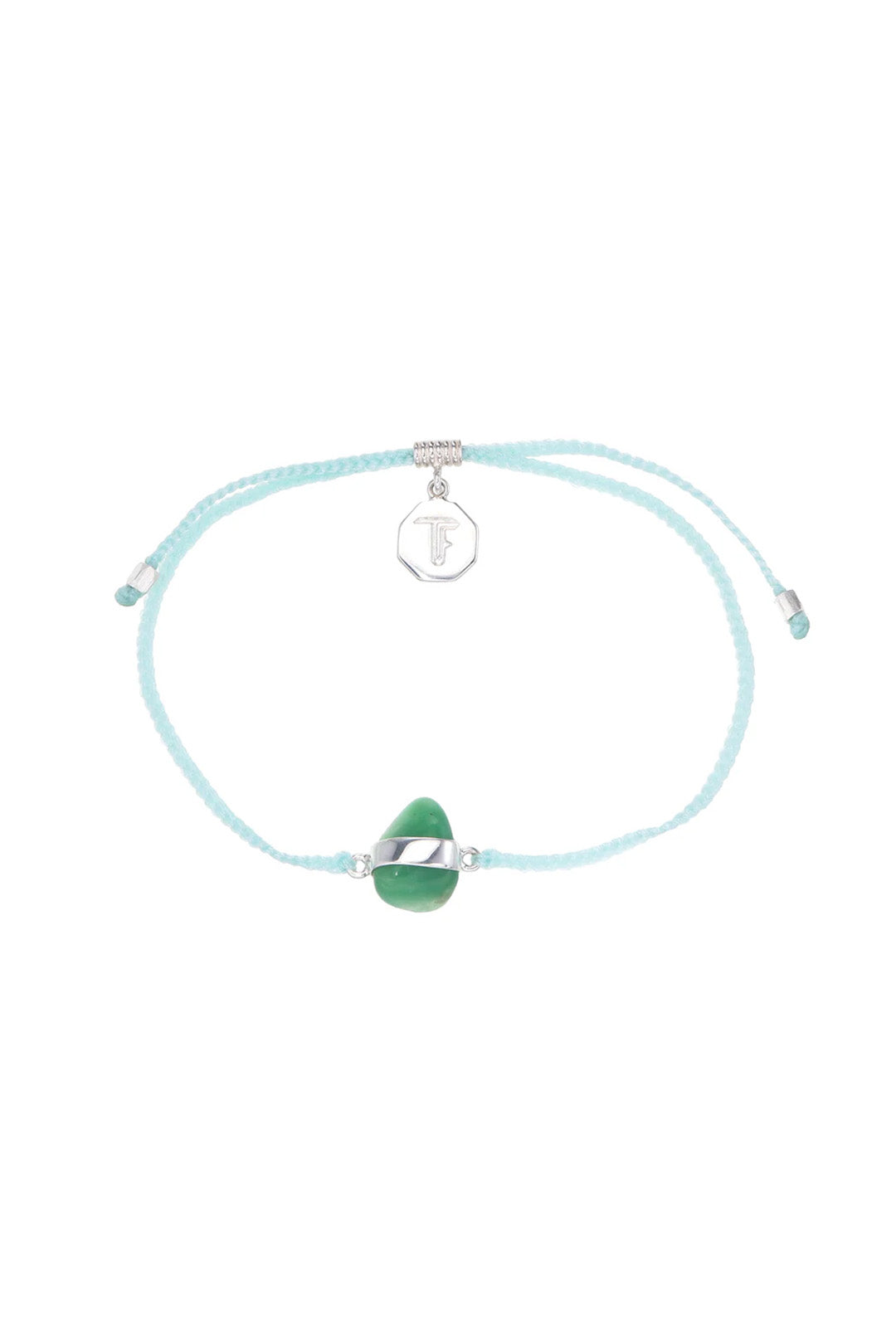CHRYSOPRASE CRYSTAL BRACELET - MINT - SILVER