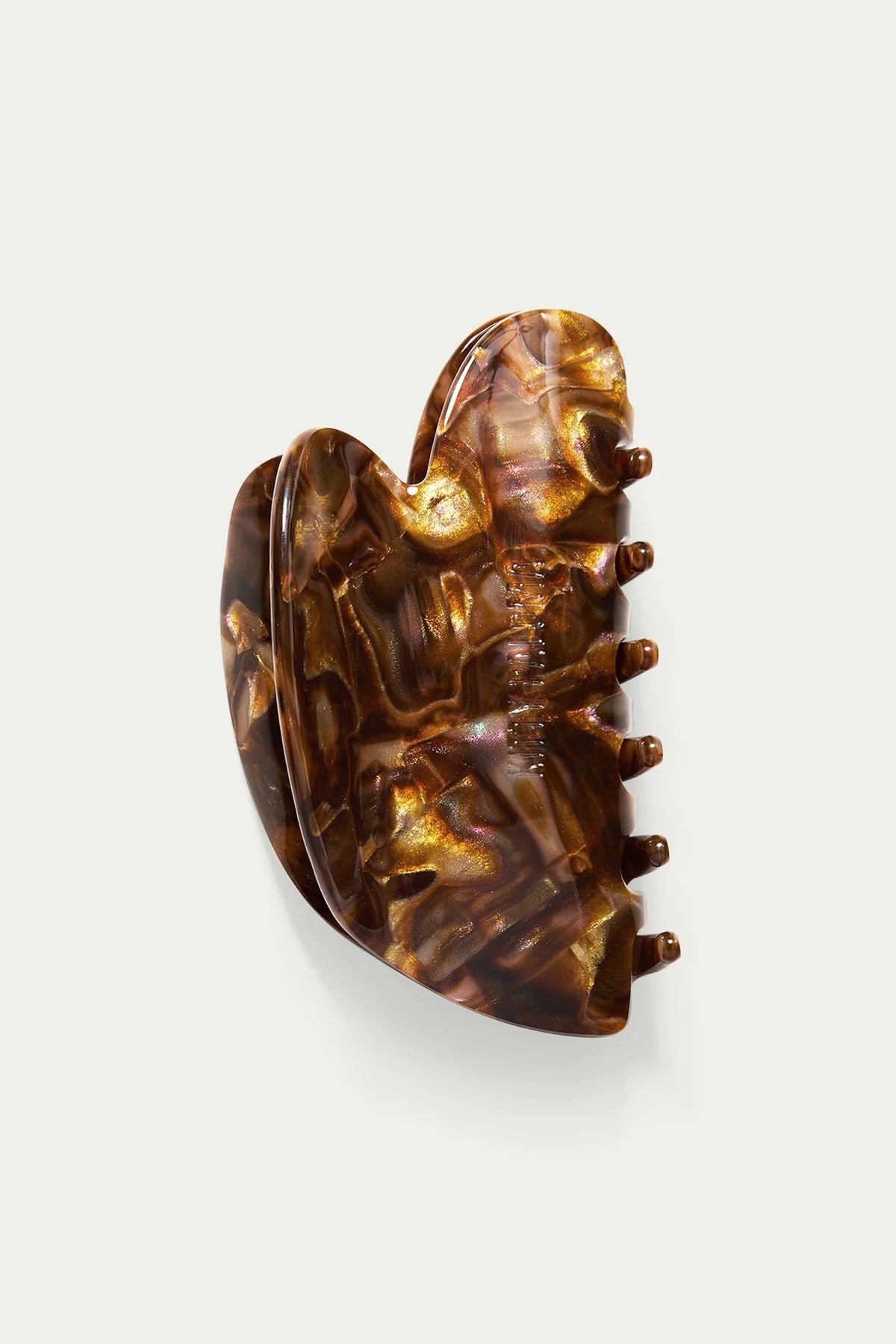 Medium Sculptural Cognac - Hair Claw