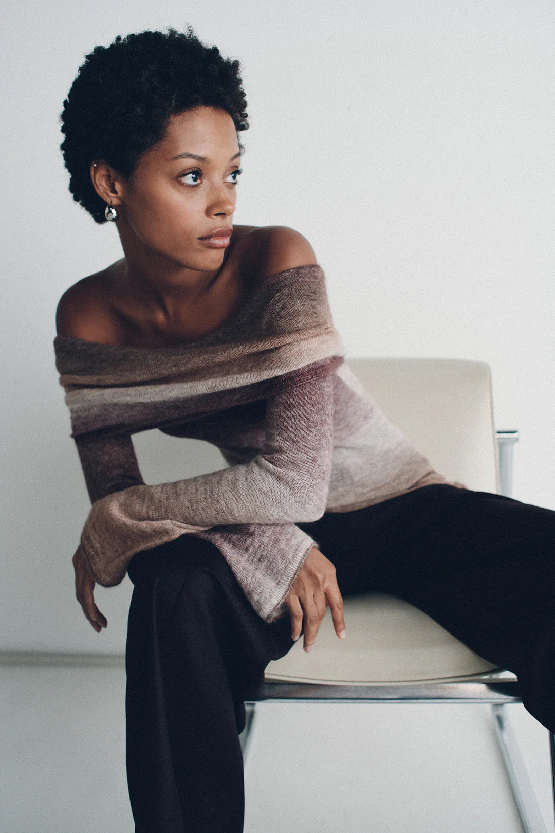 Naziree Knit Top Mocha Marle