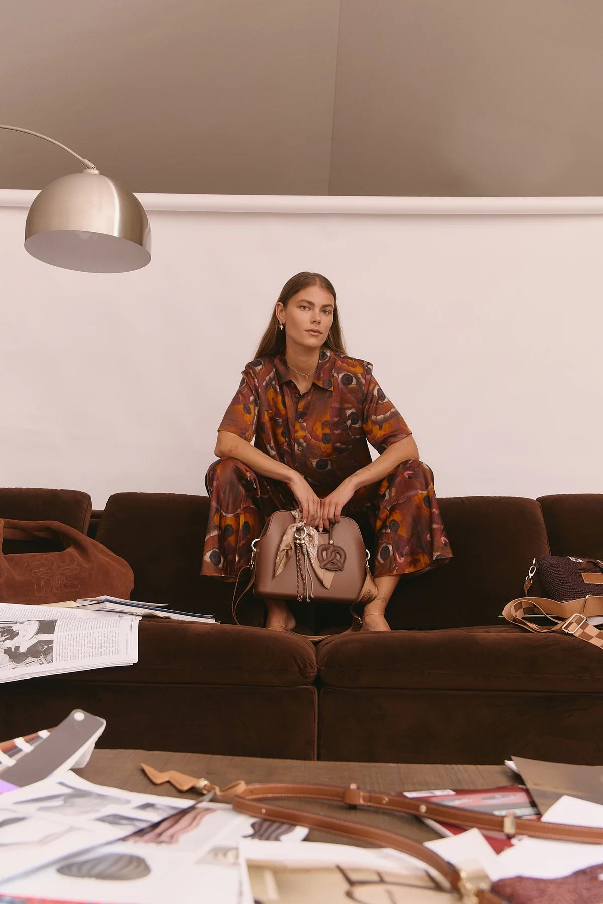 Rope Charm Key Ring - Black/Brown