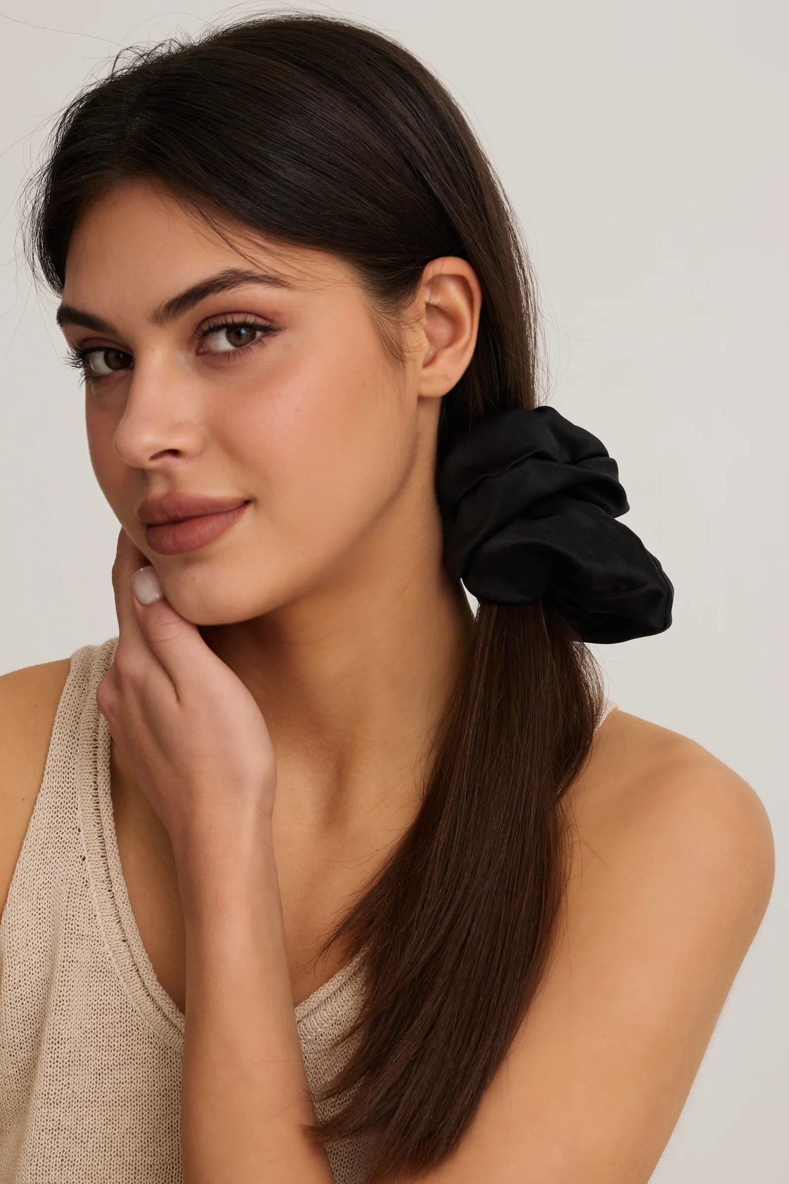 Silk Scrunchie - Noir