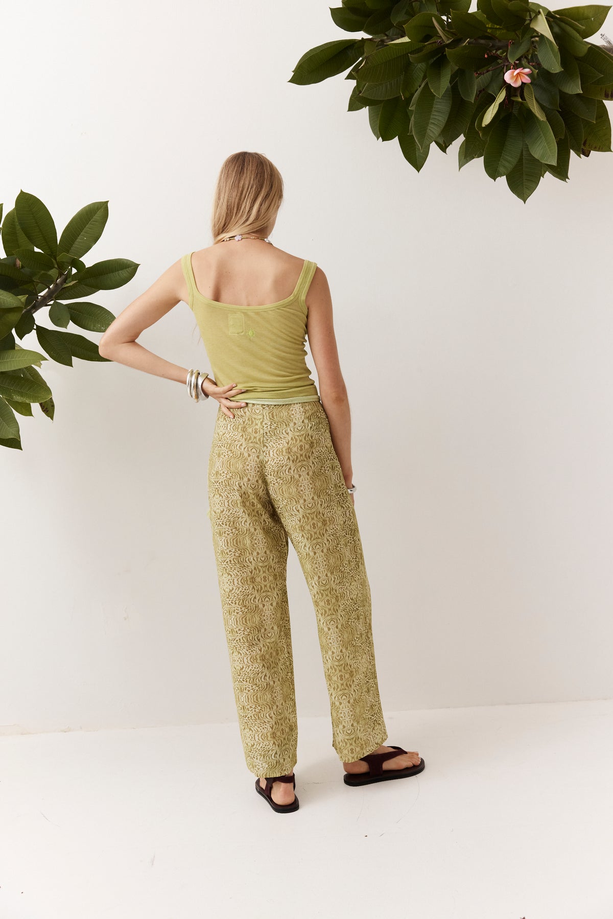 Ophelia Slinky Singlet - Pistachio
