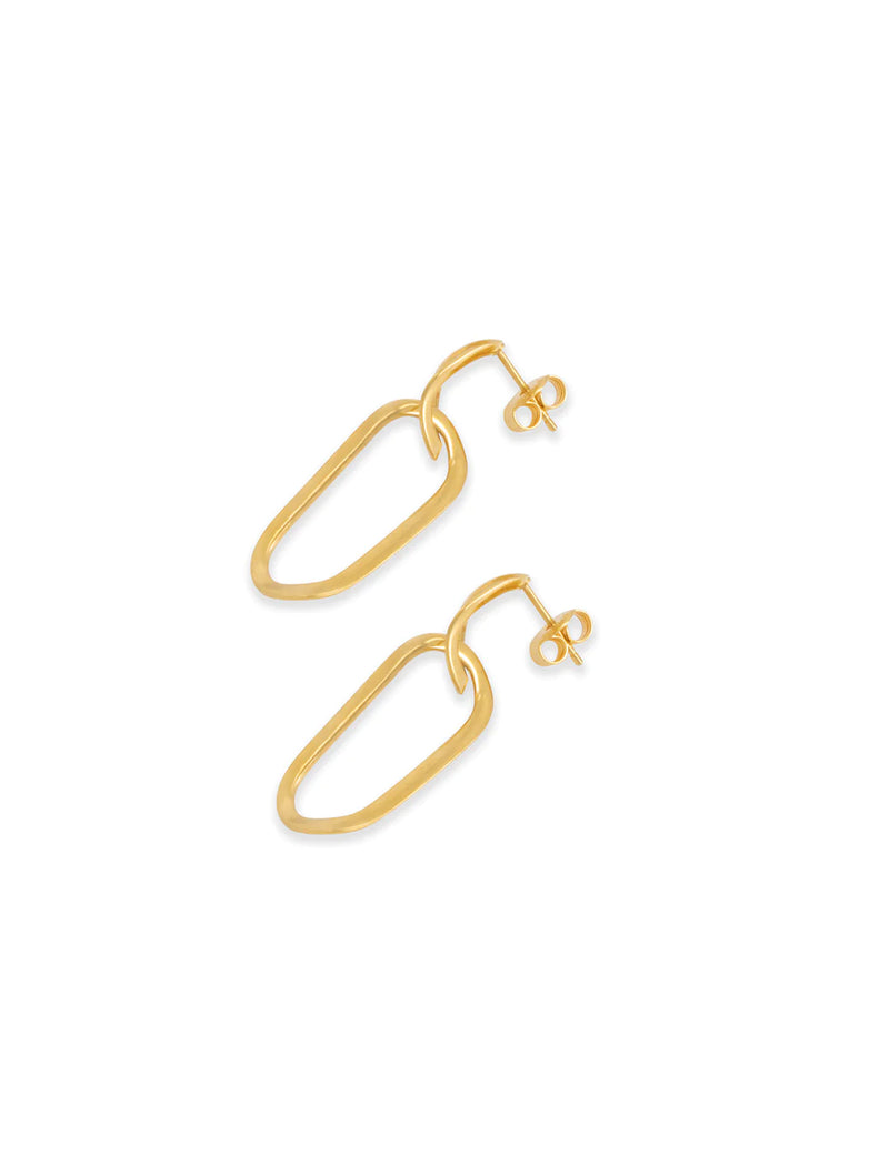 PAPER CLIP EARRING - GOLD