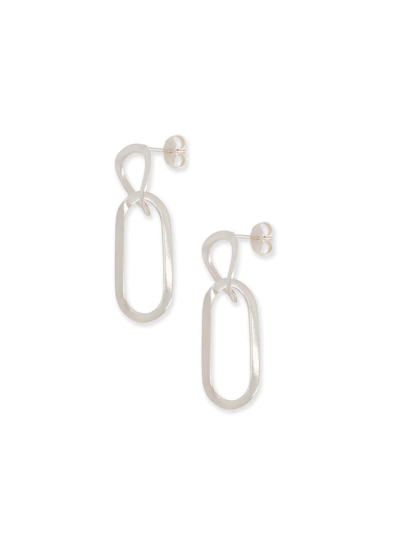 PAPER CLIP EARRING - SILVER