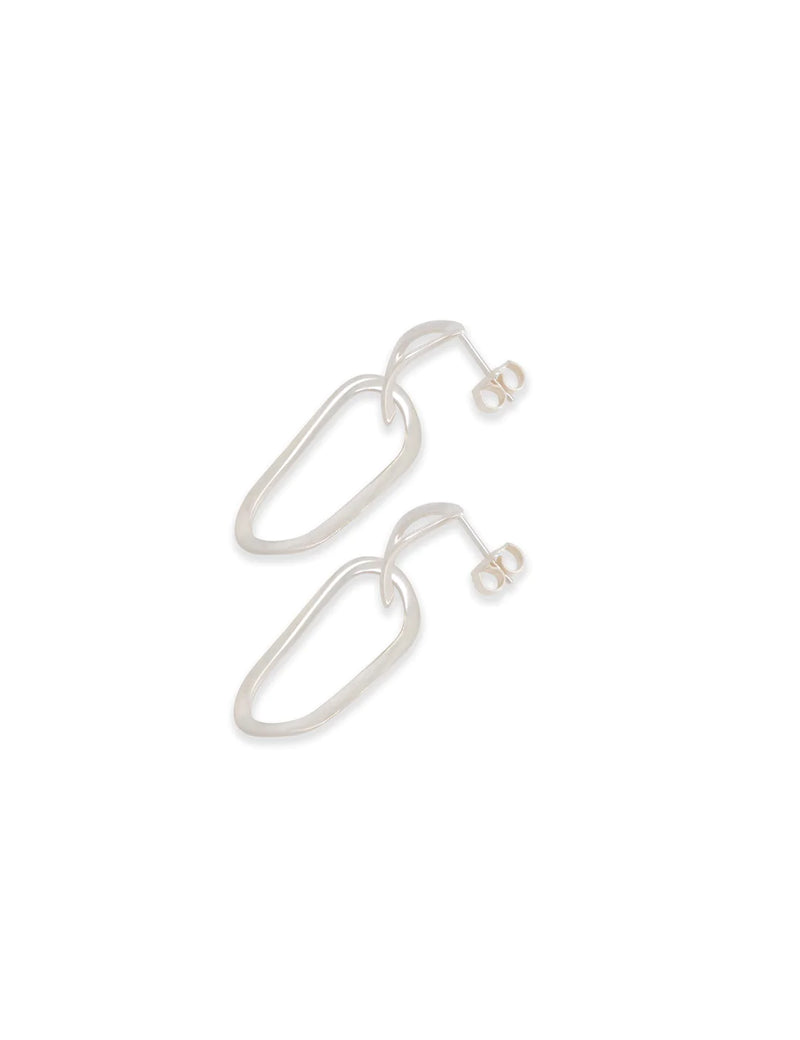 PAPER CLIP EARRING - SILVER