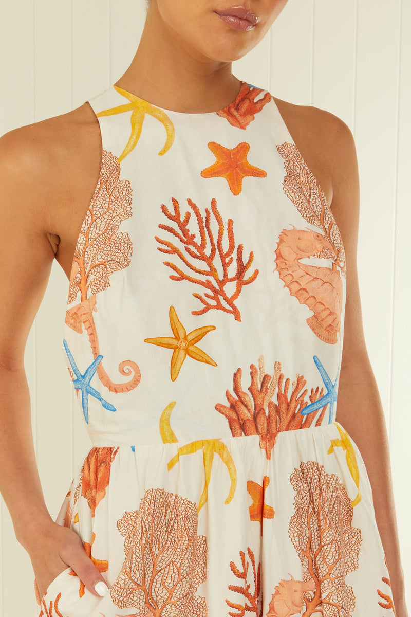 MERIDIAN DRESS - CORAL