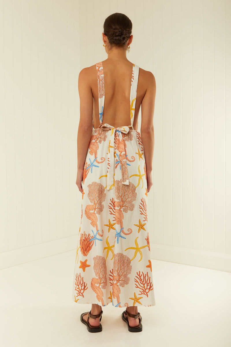 MERIDIAN DRESS - CORAL