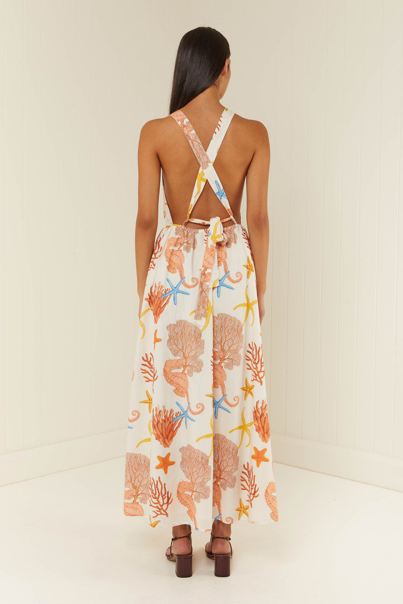 MERIDIAN DRESS - CORAL