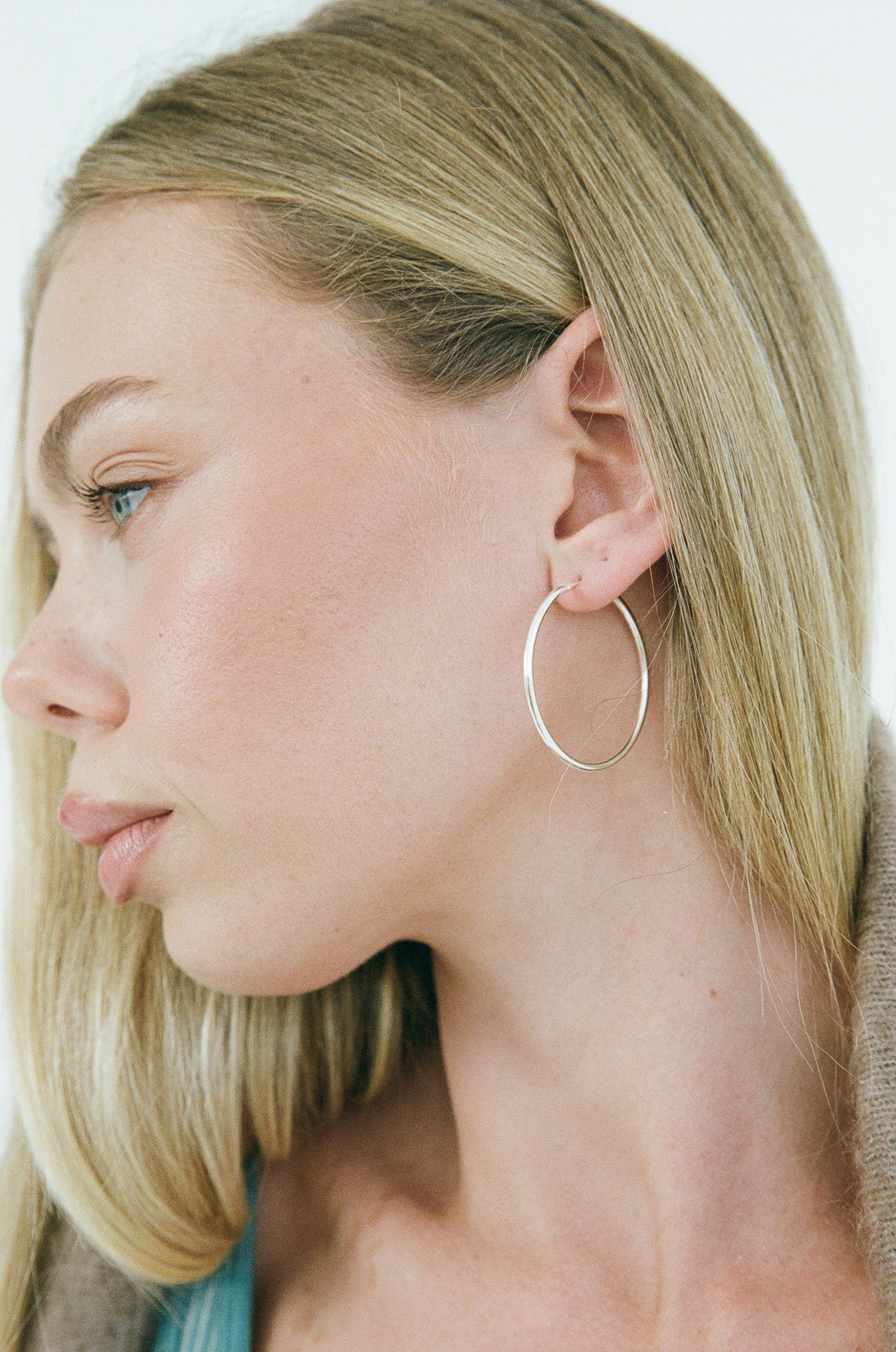 90's Hoops White Gold - 40mm