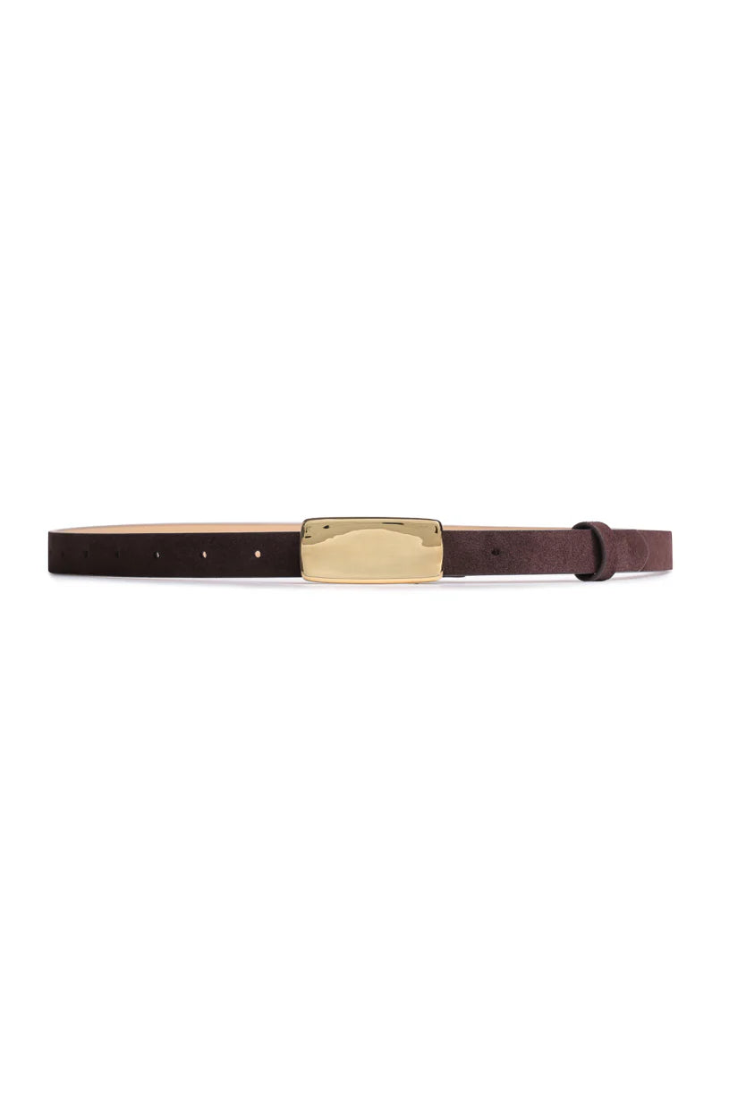 Plate Belt - Brun/Gold