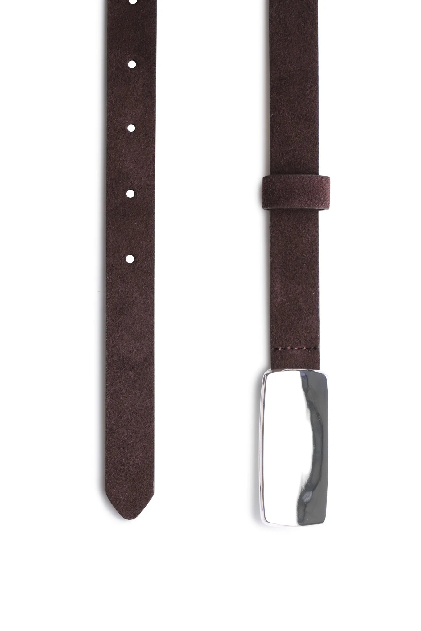 Plate Belt - Brun/Silver