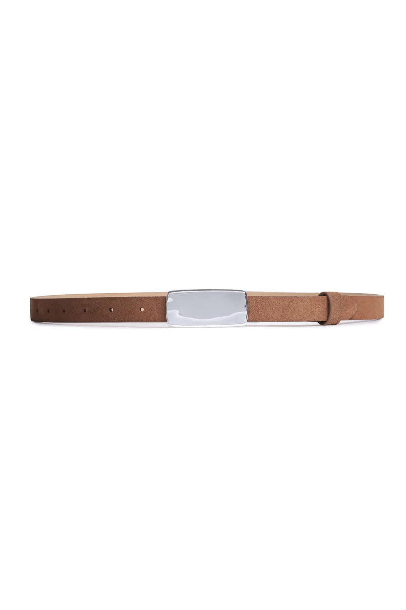 Plate Belt - Mocha Mousse/Silver