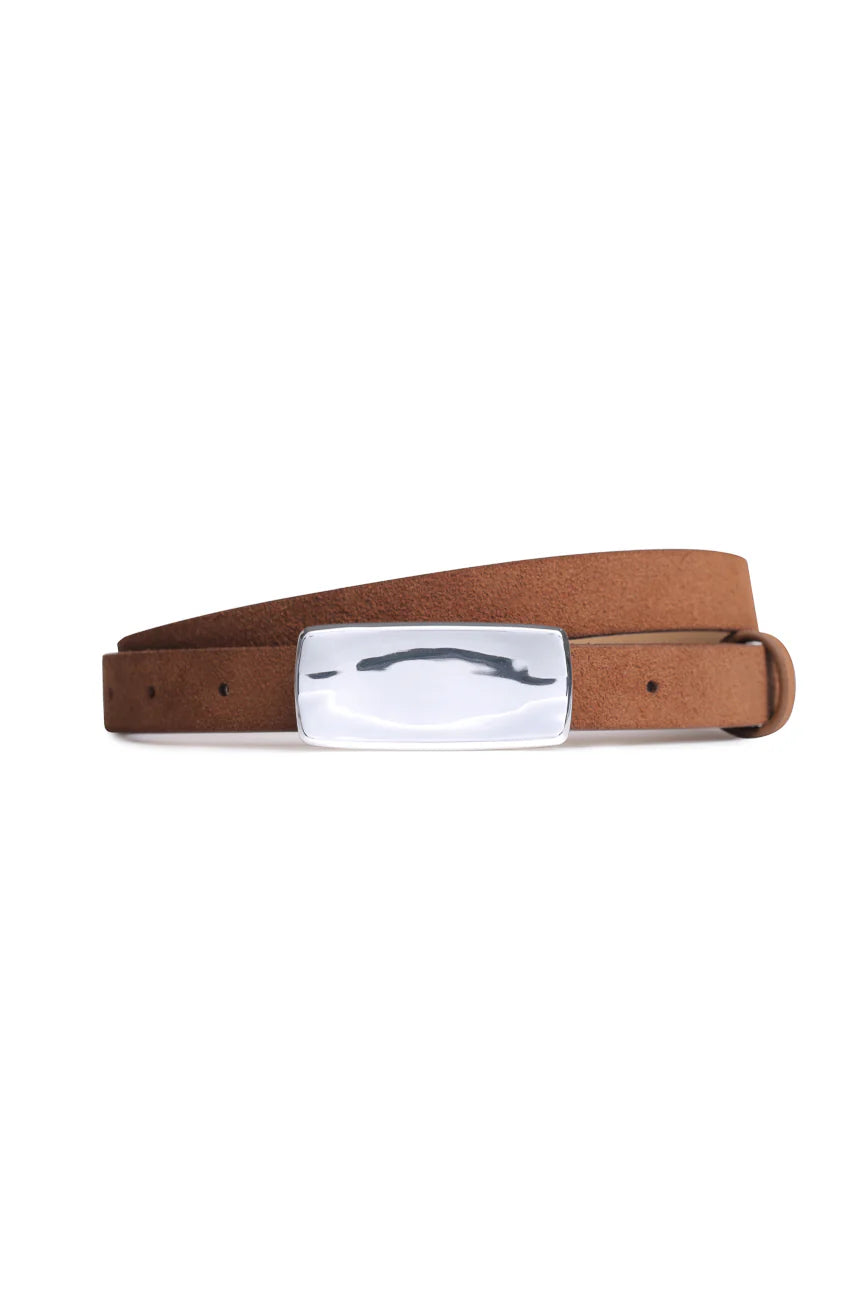 Plate Belt - Mocha Mousse/Silver