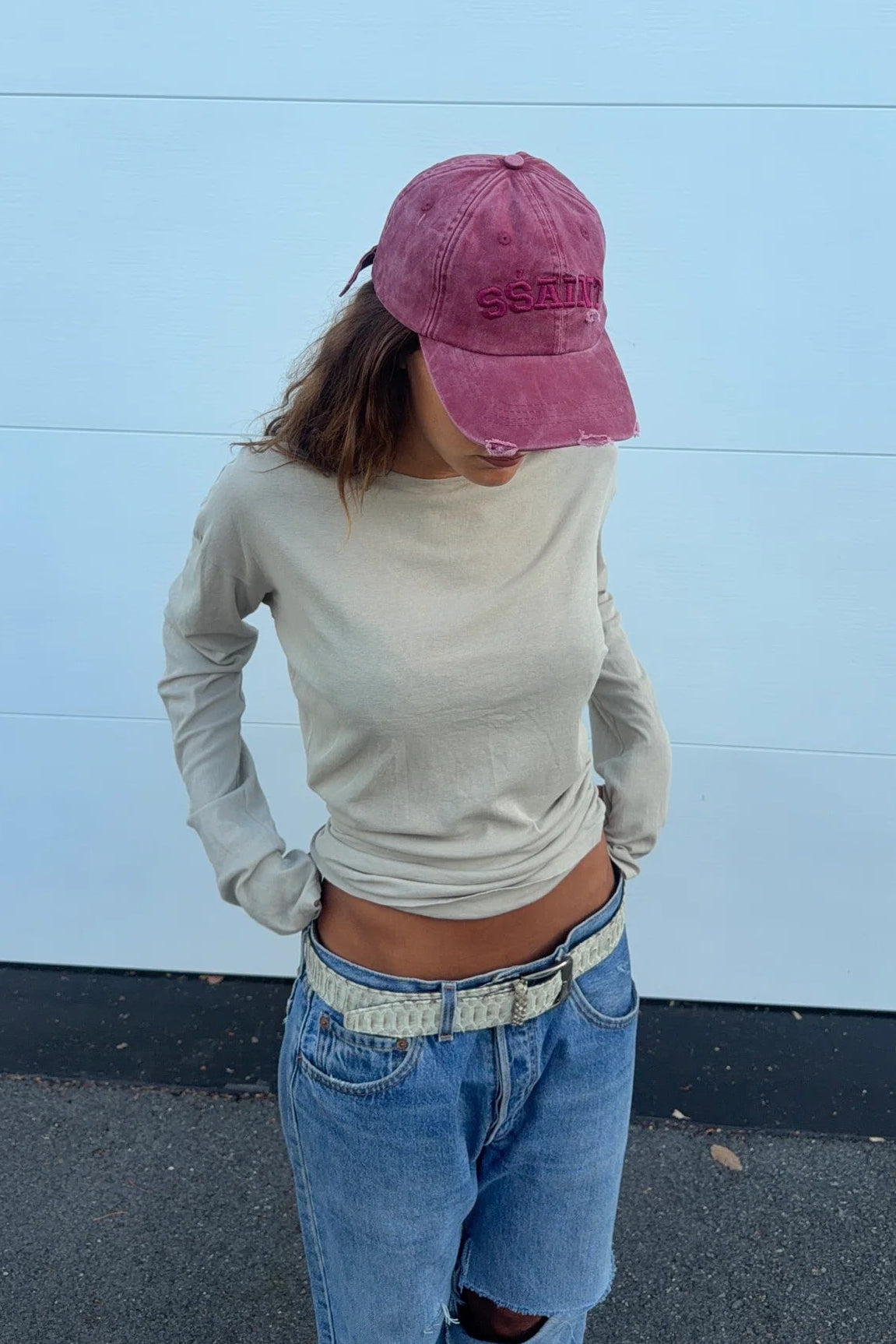 SŚAINT LOGO CAP - CHERRY