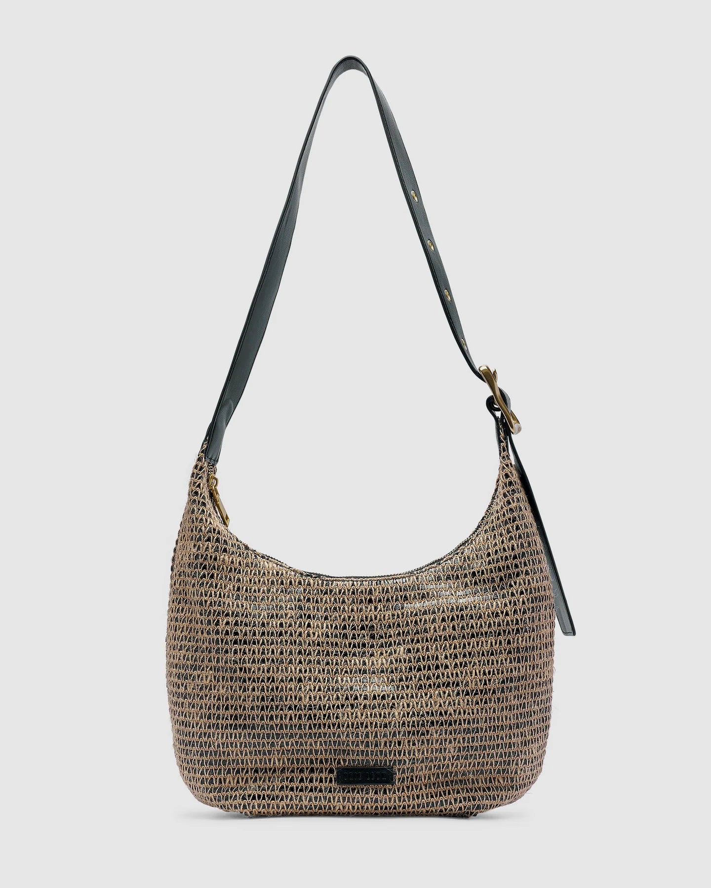 Everyday Large Croissant Bag - Raffia Stripe