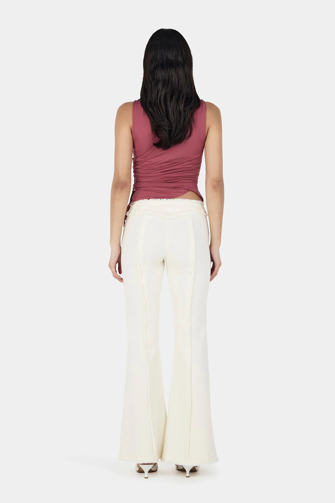 Rhonda Asym Top - Deep Rose