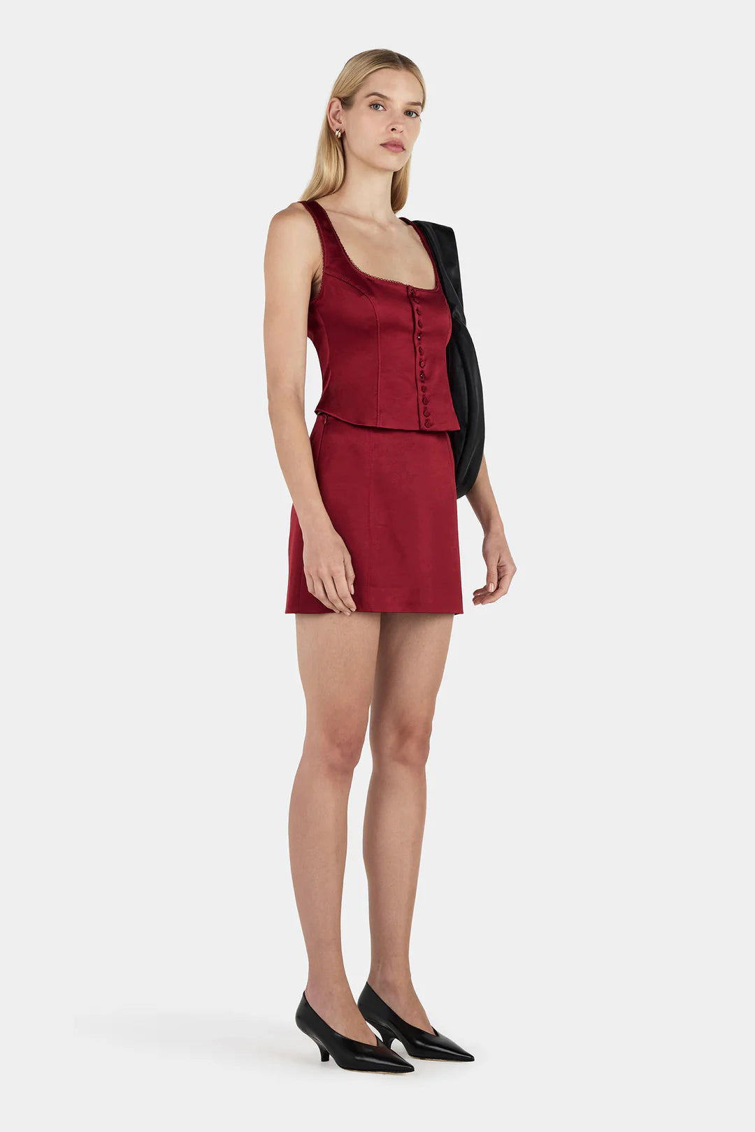 Rowena Corset Top - Red Dahlia