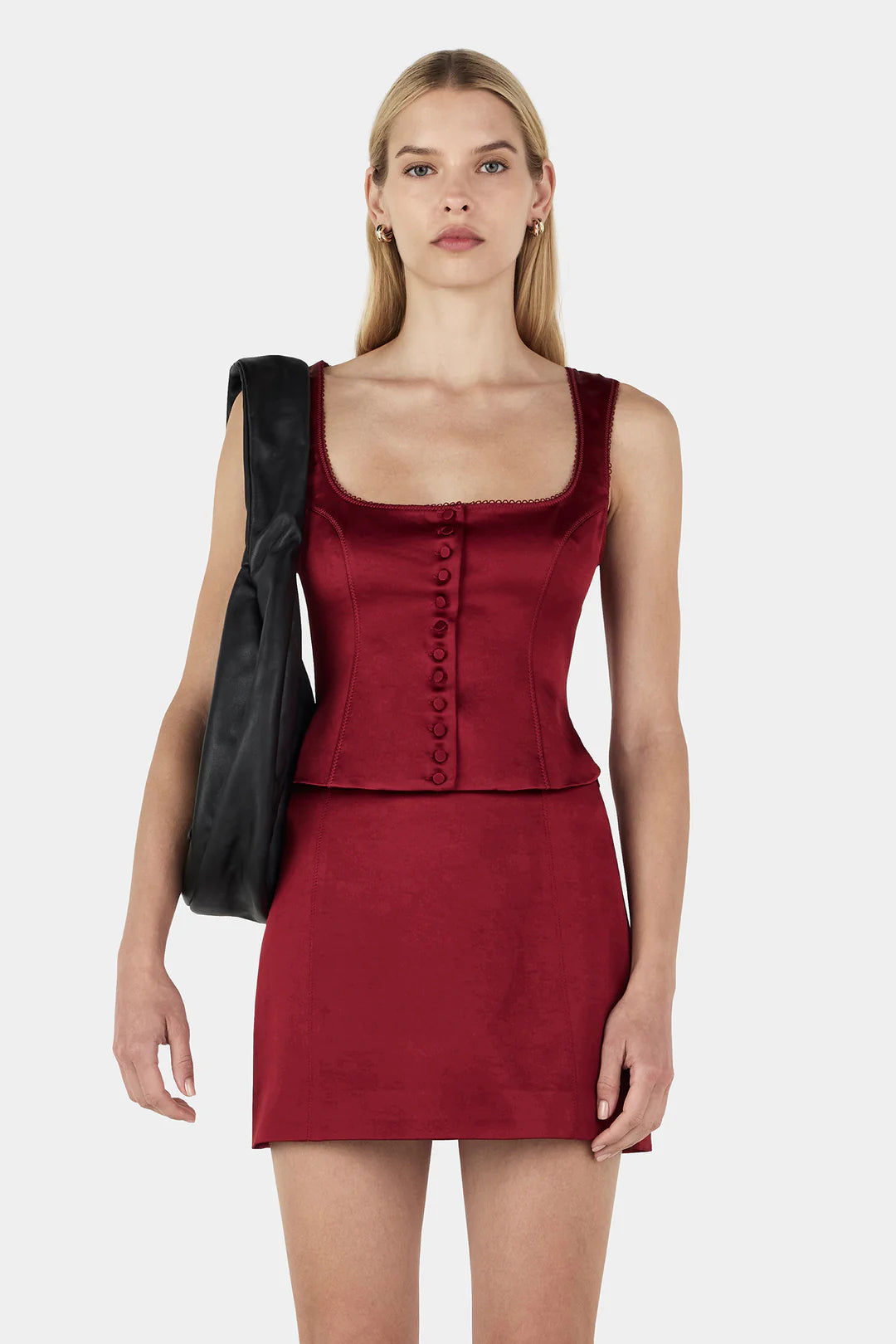 Rowena Corset Top - Red Dahlia