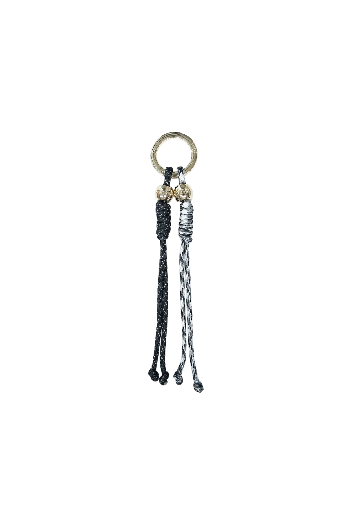 Rope Charm Key Ring - Black/White
