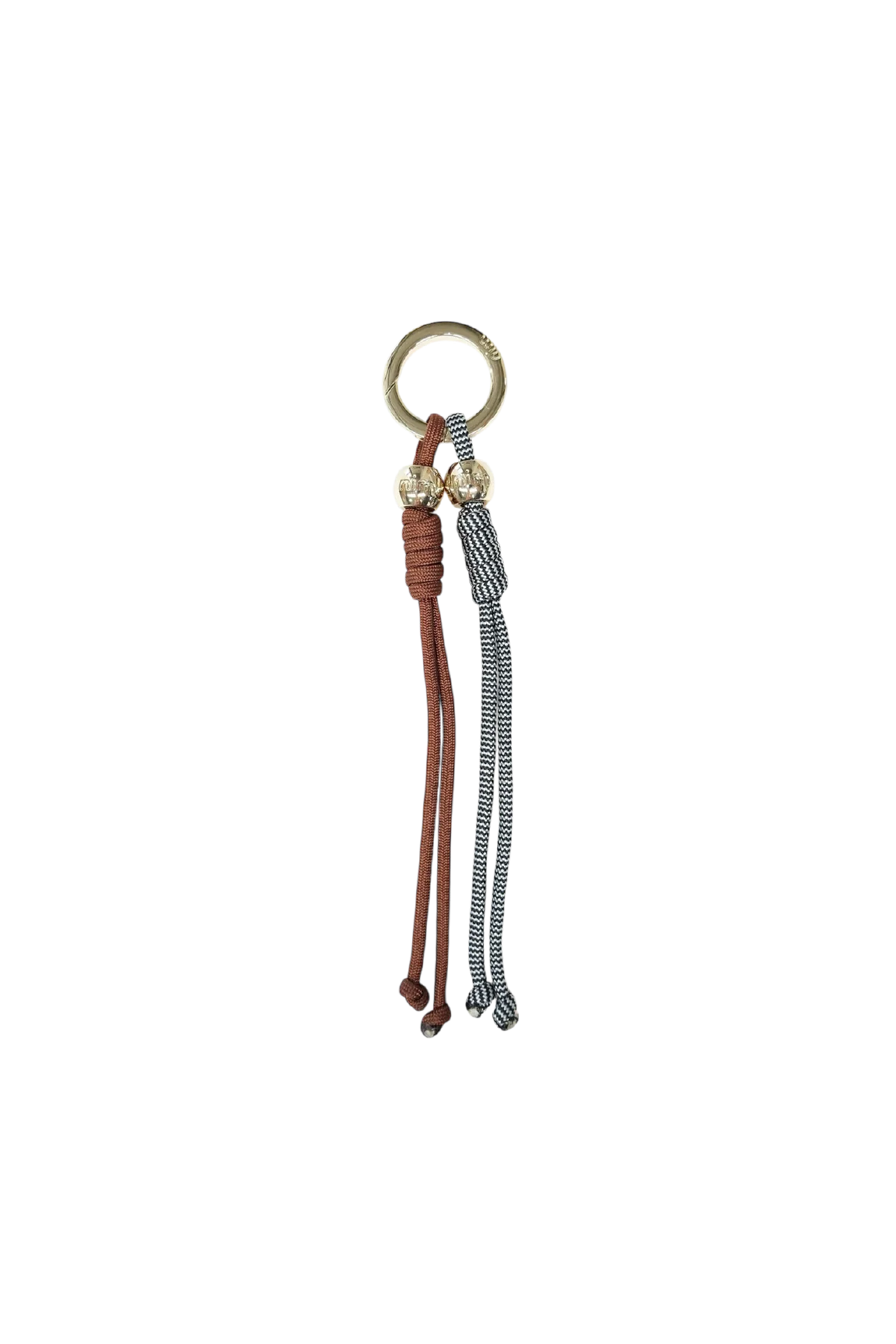 Rope Charm Key Ring - Black/Brown