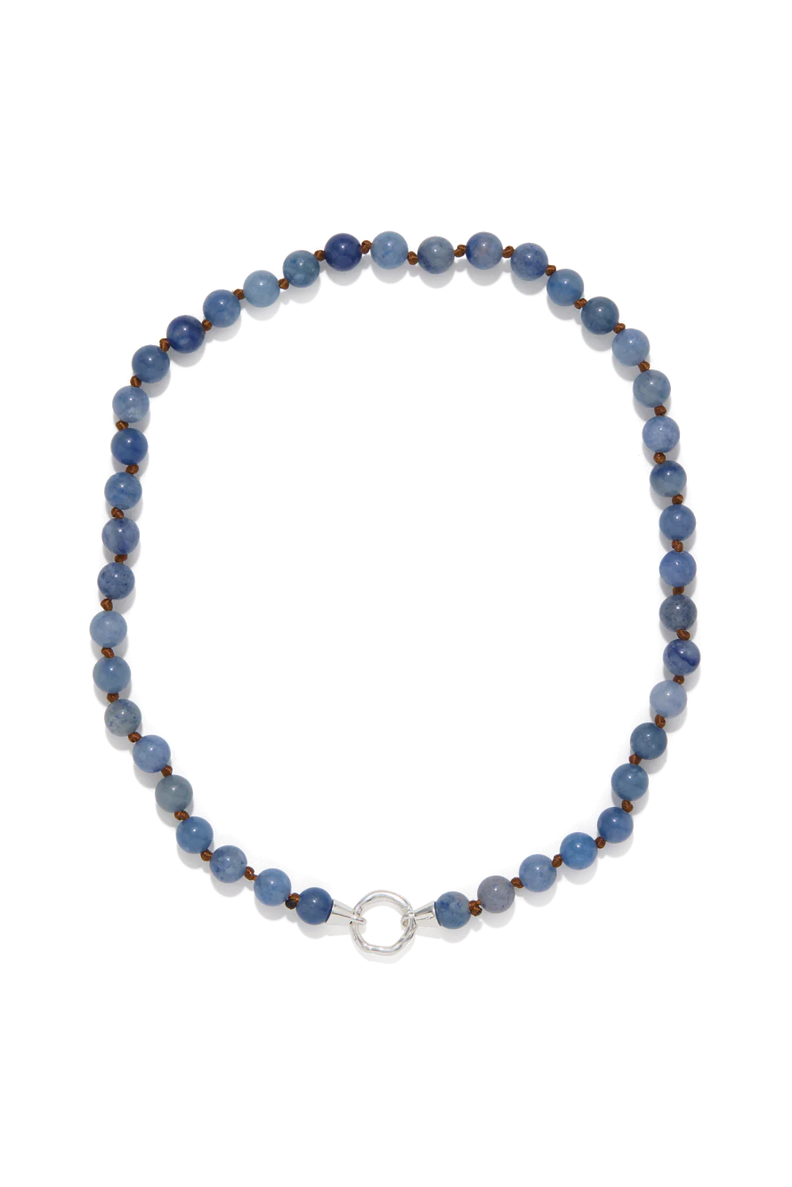 Eve Necklace - Blue Aventurine Silver