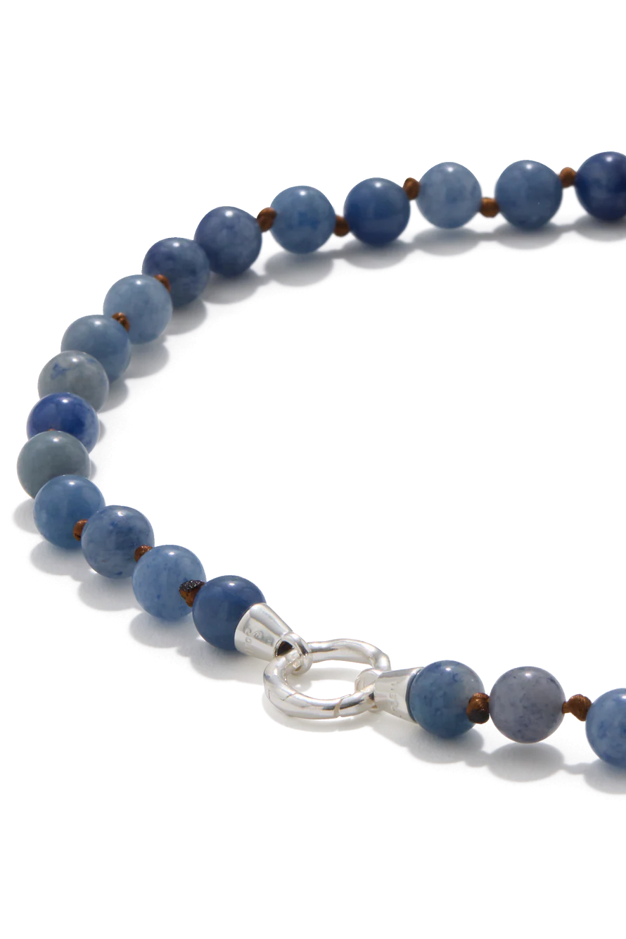 Eve Necklace - Blue Aventurine Silver