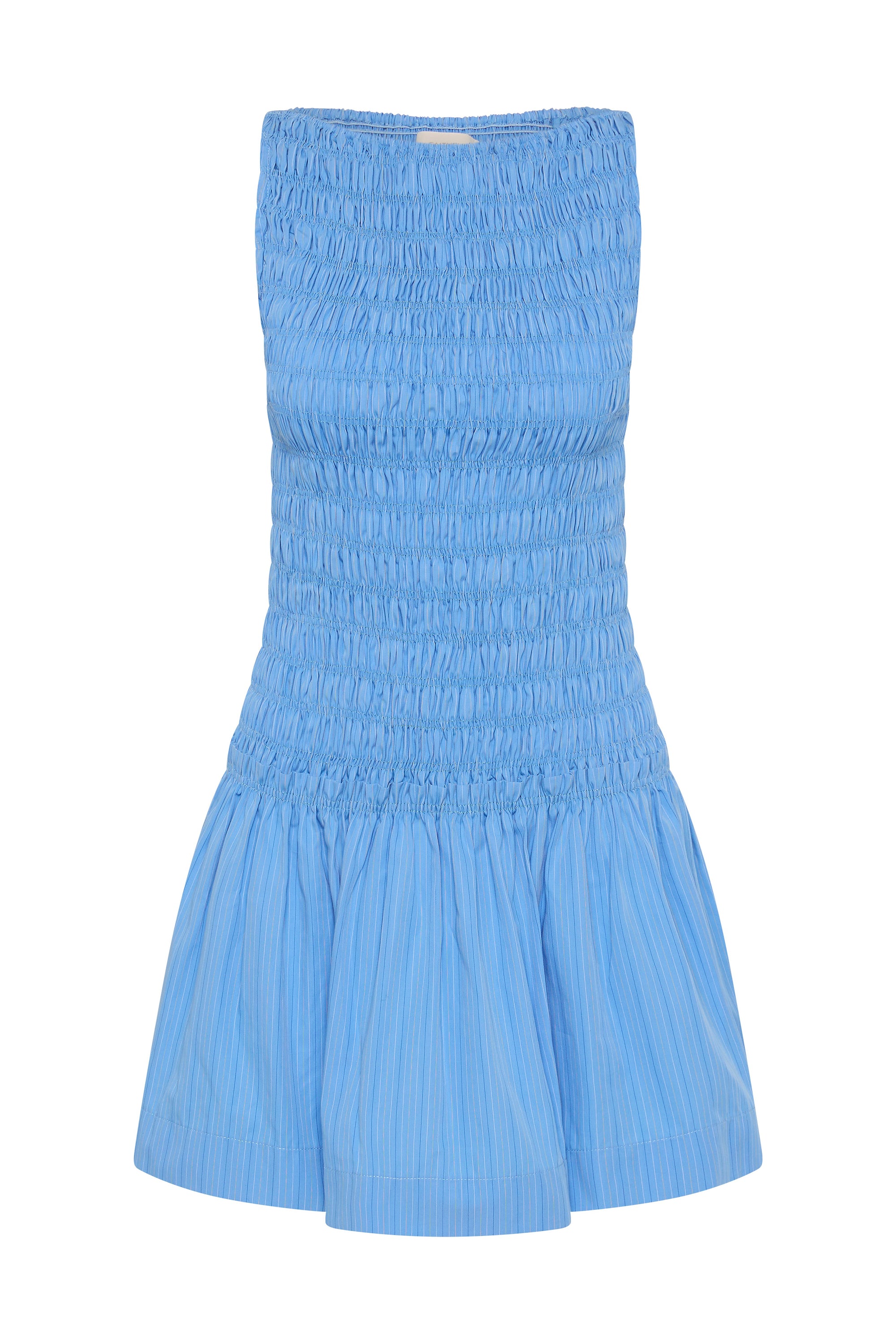 Maria Mini Dress Mico Pinstripe Azul