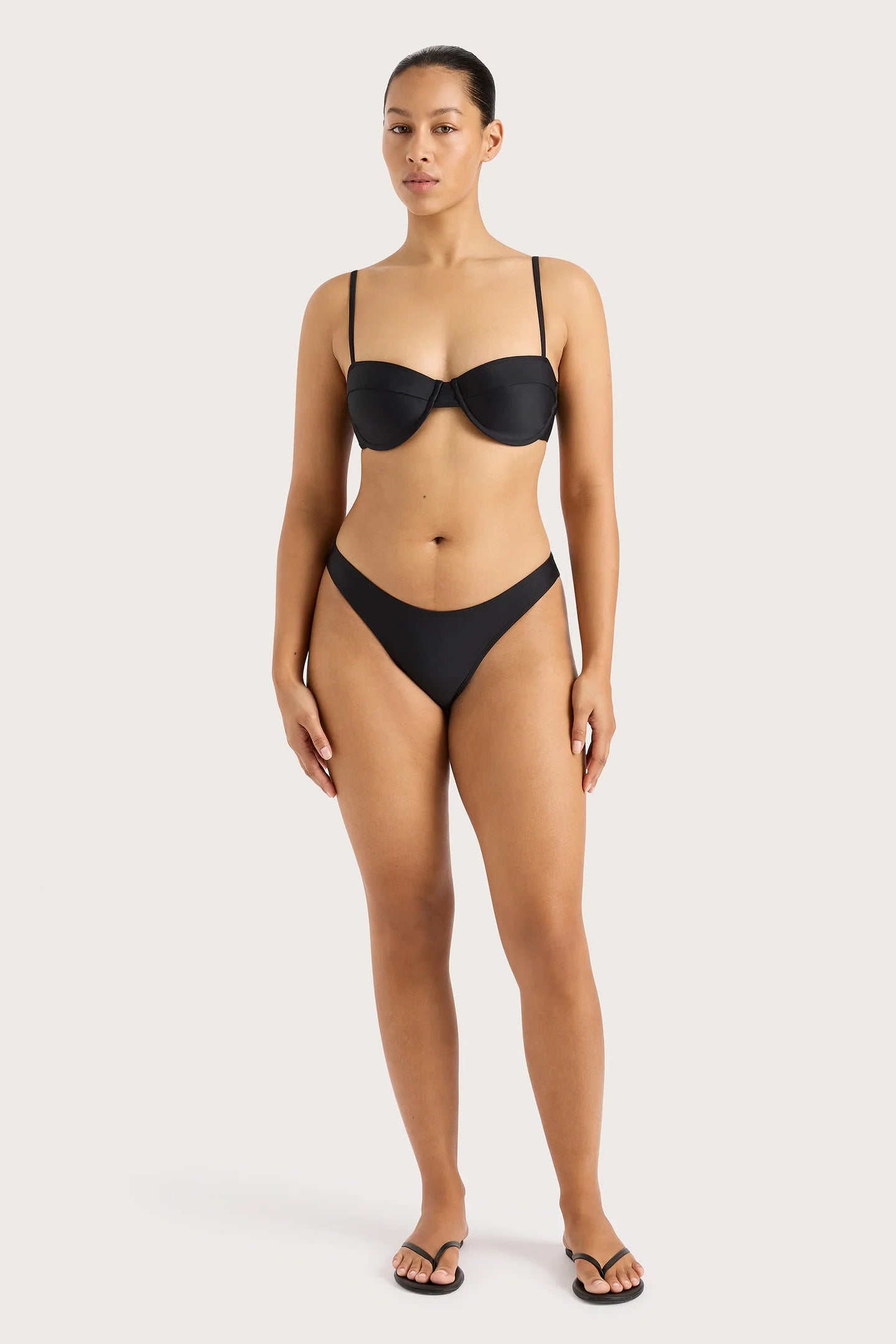 FARRAH BIKINI TOP - BLACK