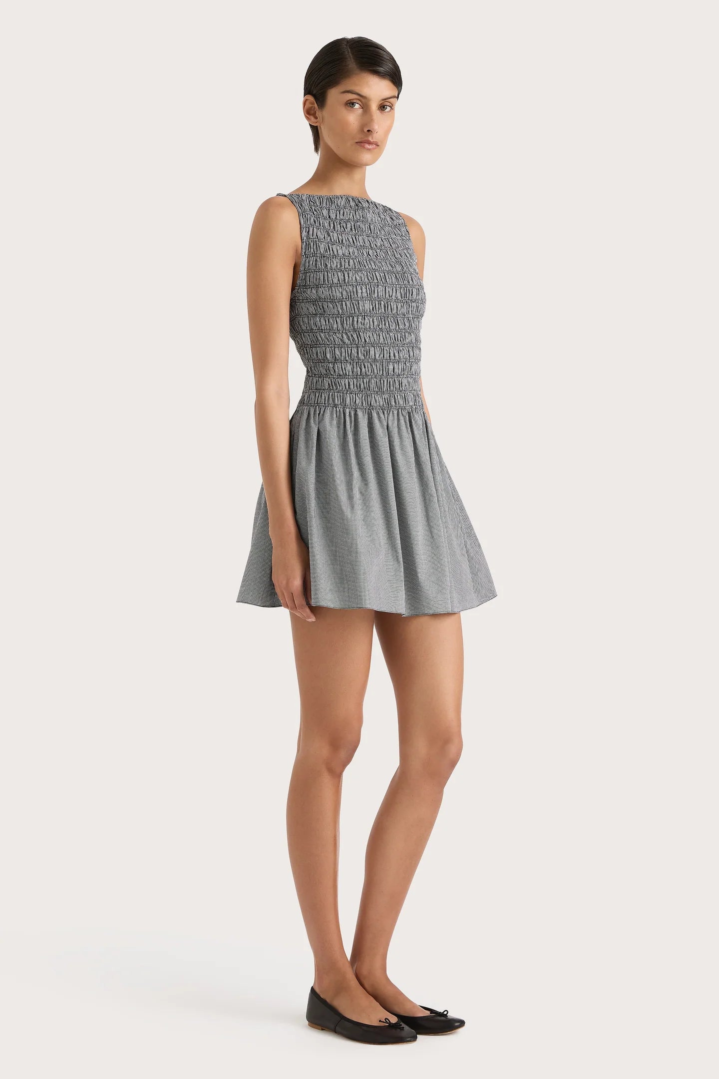 Noa Mini Dress - Gingham Black