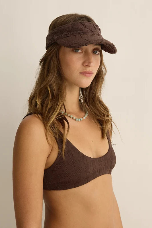 Towelling Visor | Solstice Truffle