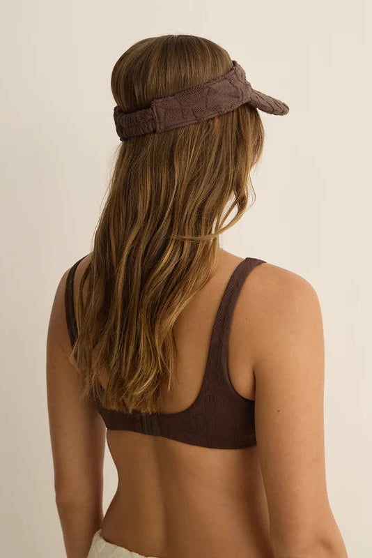 Towelling Visor | Solstice Truffle
