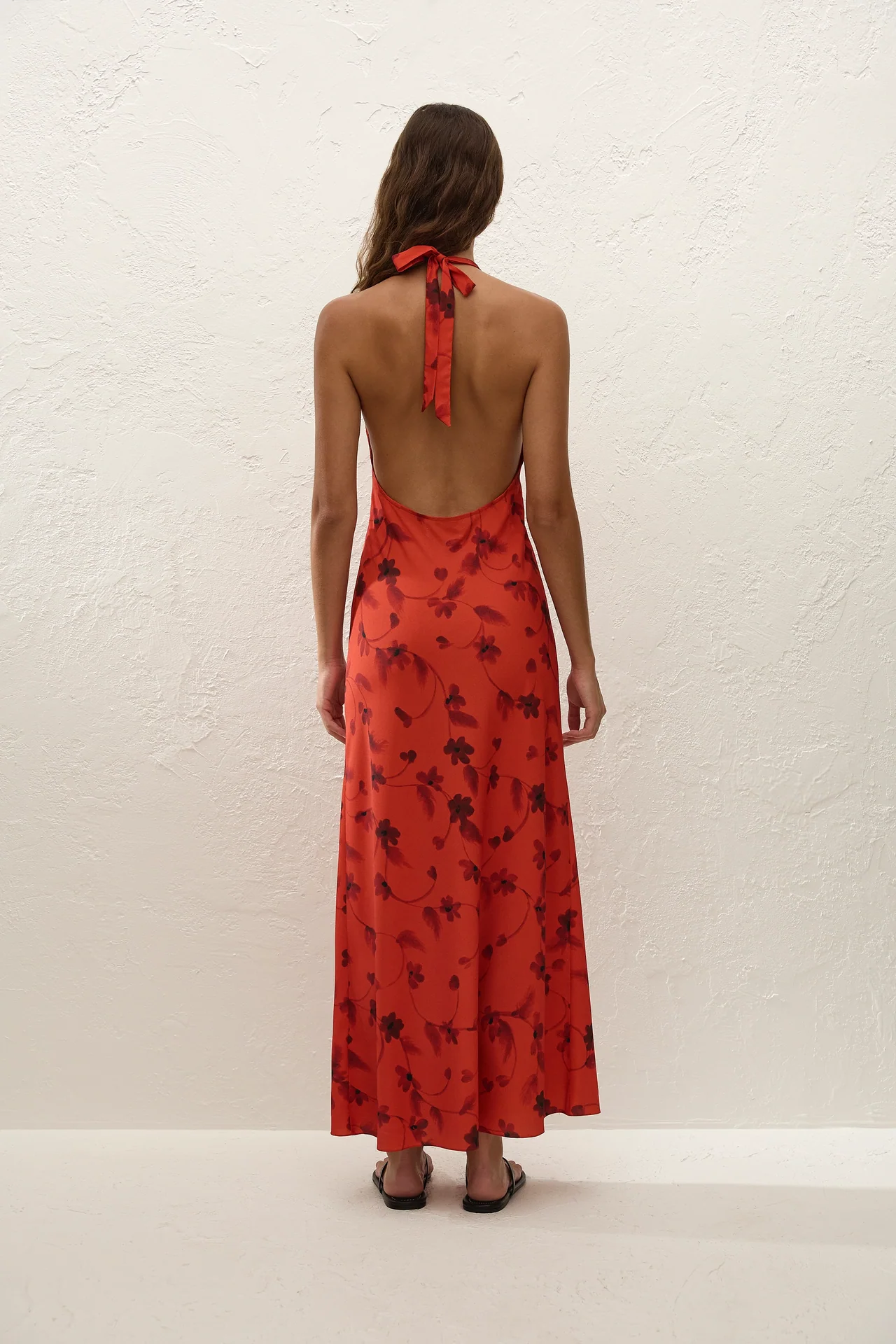Rosa Maxi Dress Pirazzo Floral Rosso