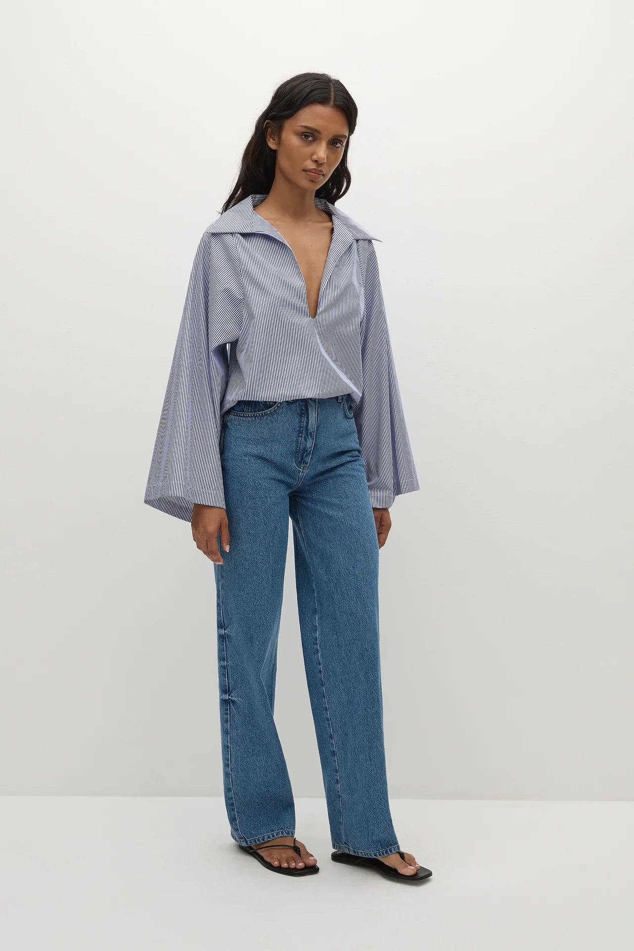 GAIA TOP - HELLE STRIPE VINTAGE NAVY