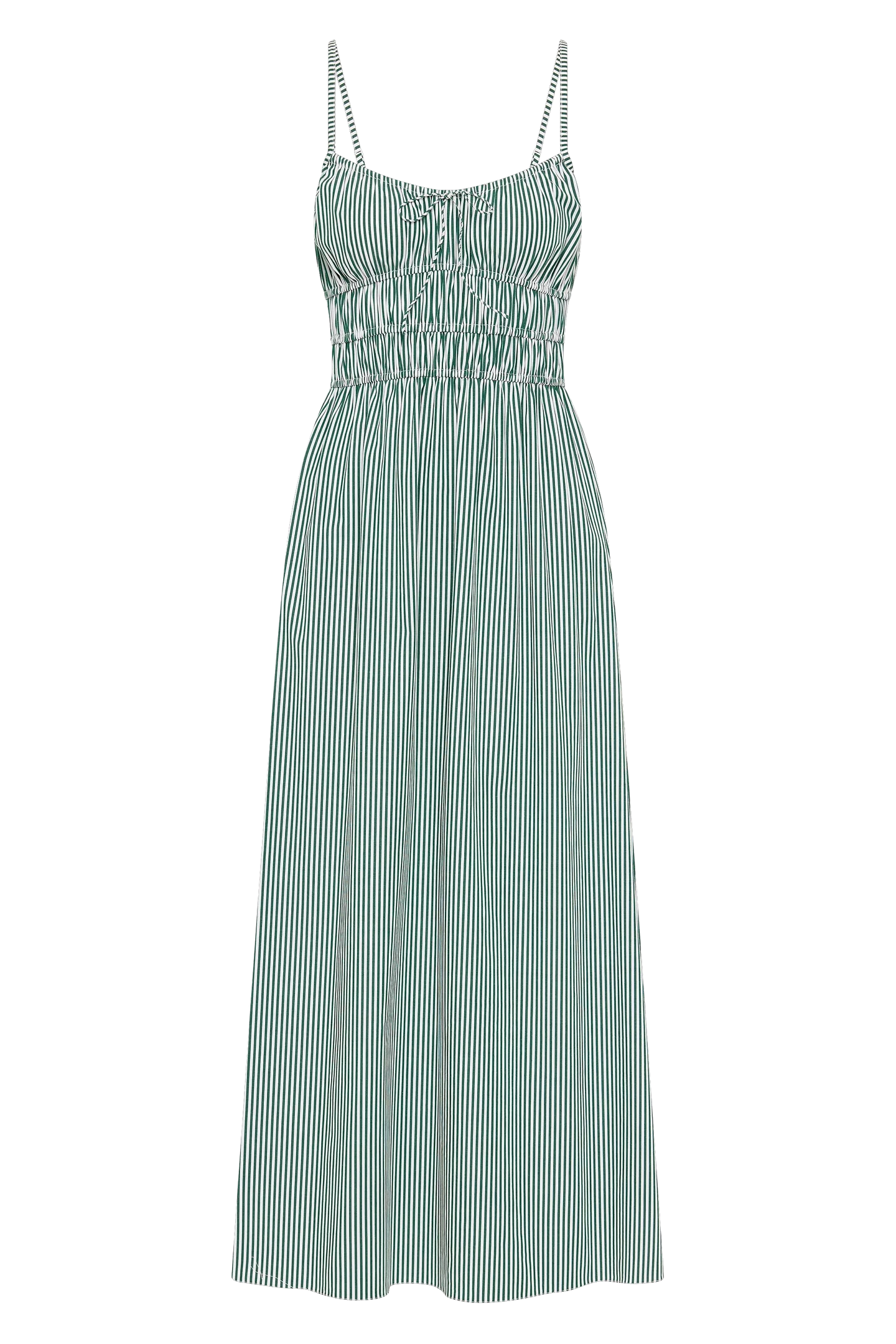 Marianne Midi Dress Green Stripe